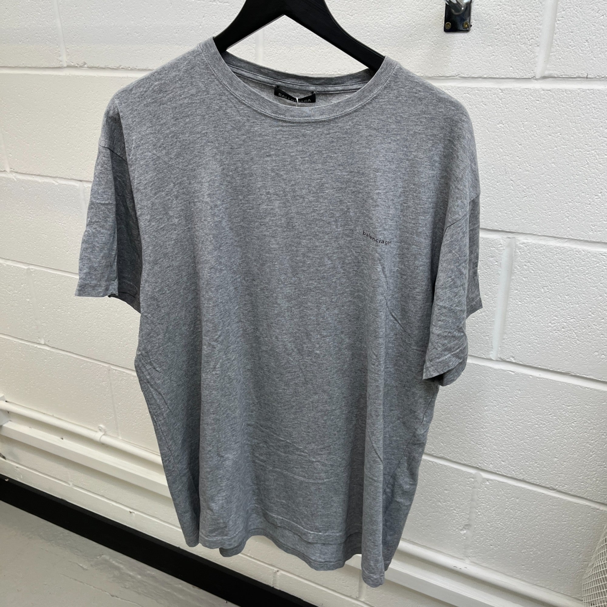 Men's Printed Logo T-Shirt Grey Size M