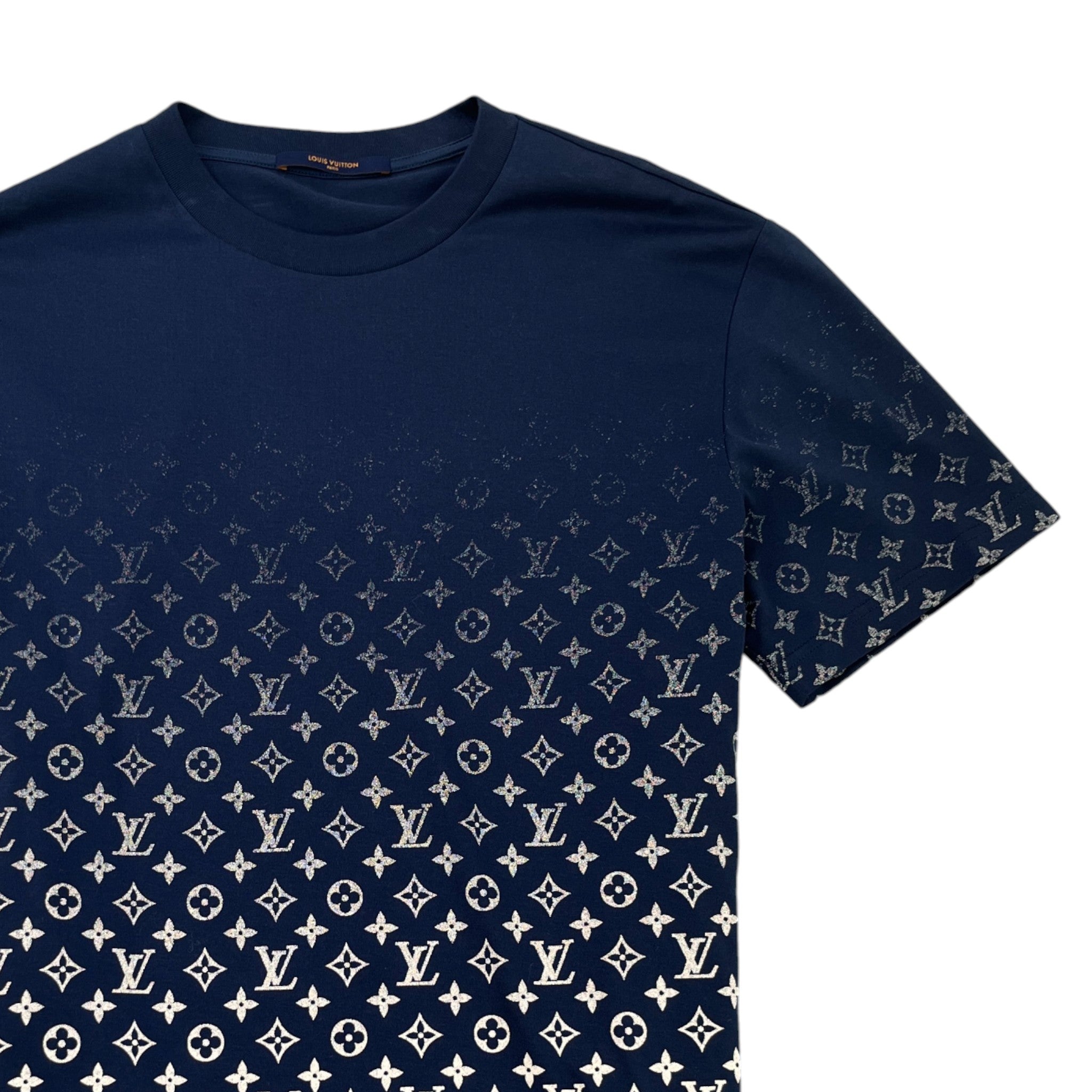 Men's Monogram Gradient T-Shirt Navy Size XL