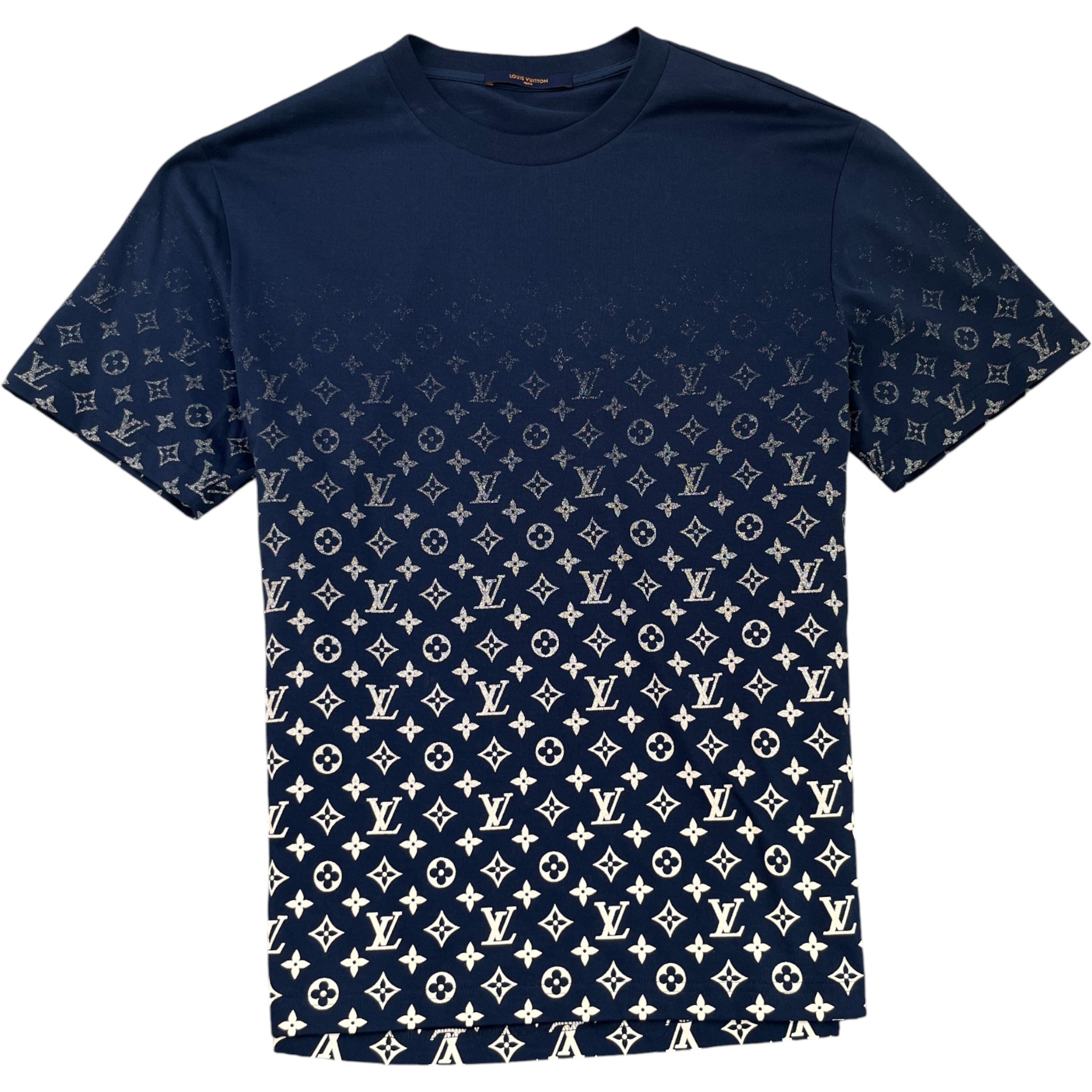 Men's Monogram Gradient T-Shirt Navy Size XL