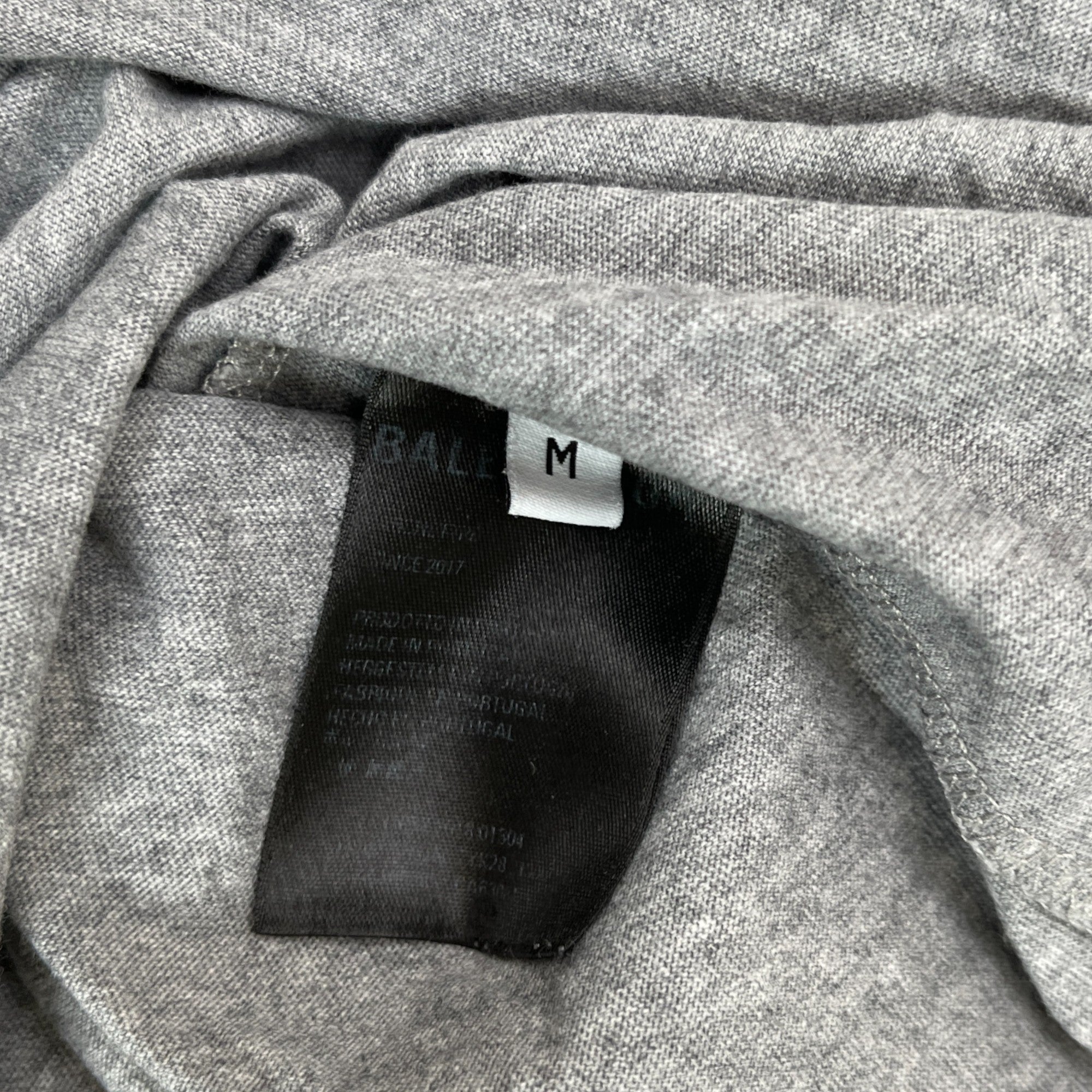 Men's Printed Logo T-Shirt Grey Size M