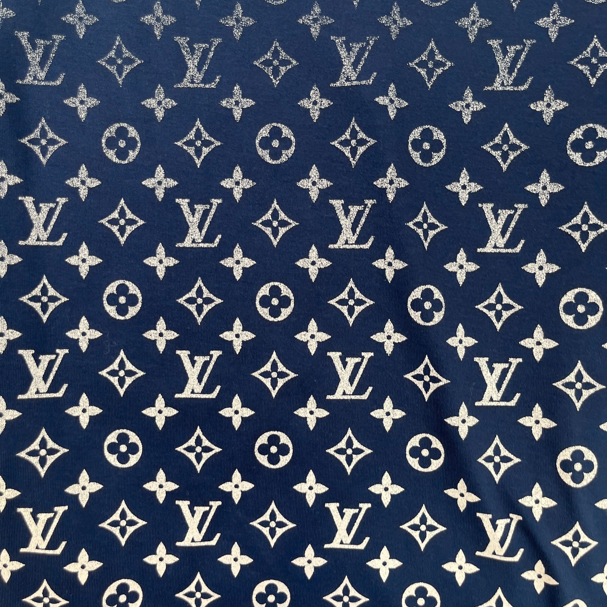 Men's Monogram Gradient T-Shirt Navy Size XL