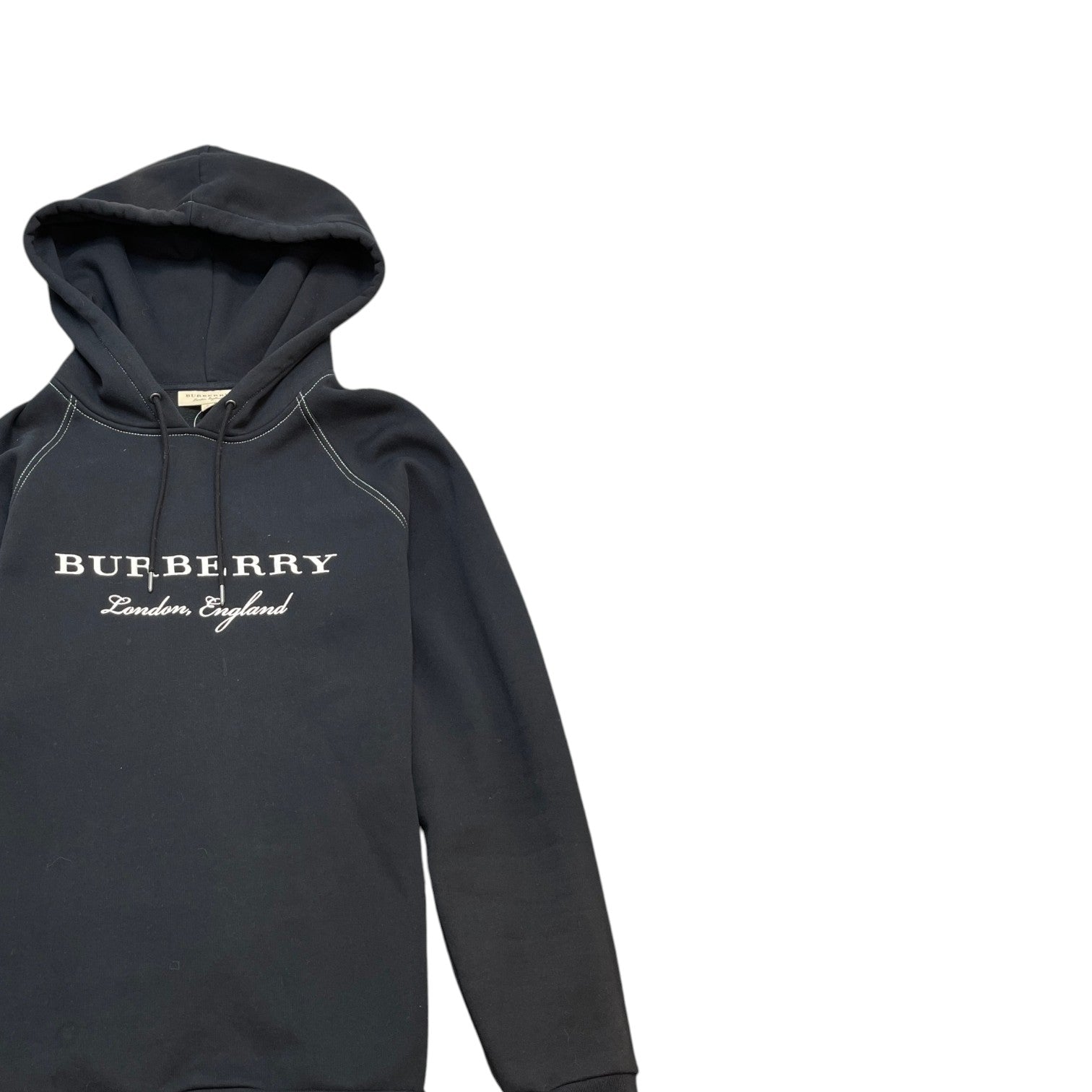 Men's Embroidered Logo Hoodie Black Size XL