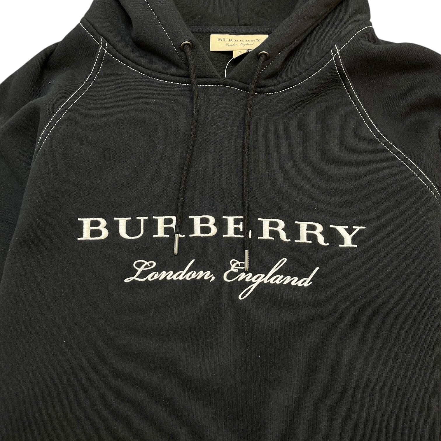 Men's Embroidered Logo Hoodie Black Size XL