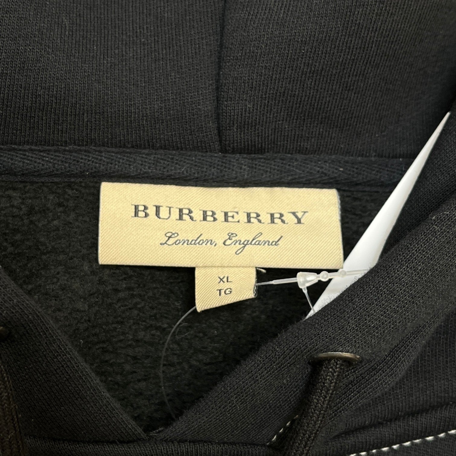 Men's Embroidered Logo Hoodie Black Size XL