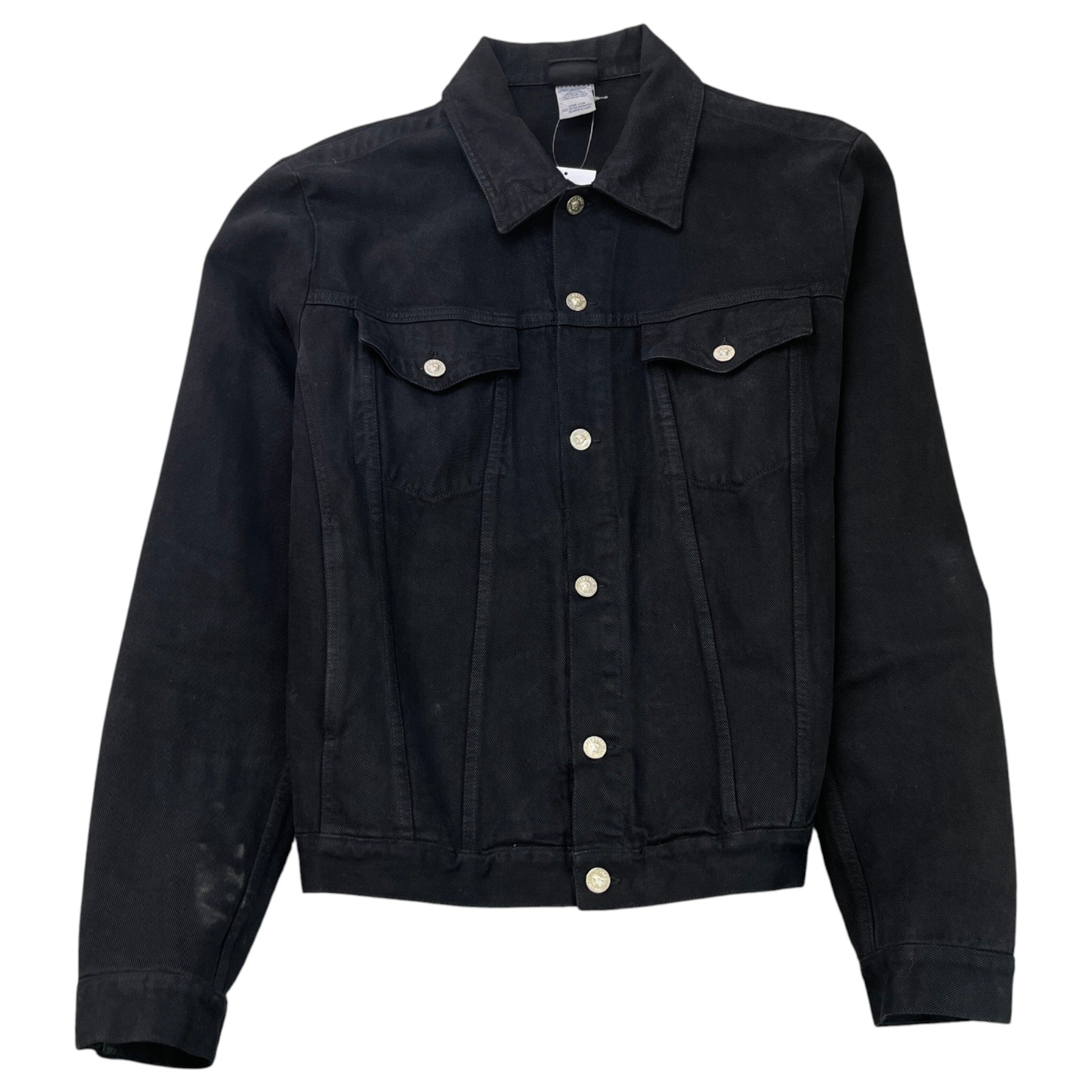 Men's Logo Buttons OverShirt Black Size XL