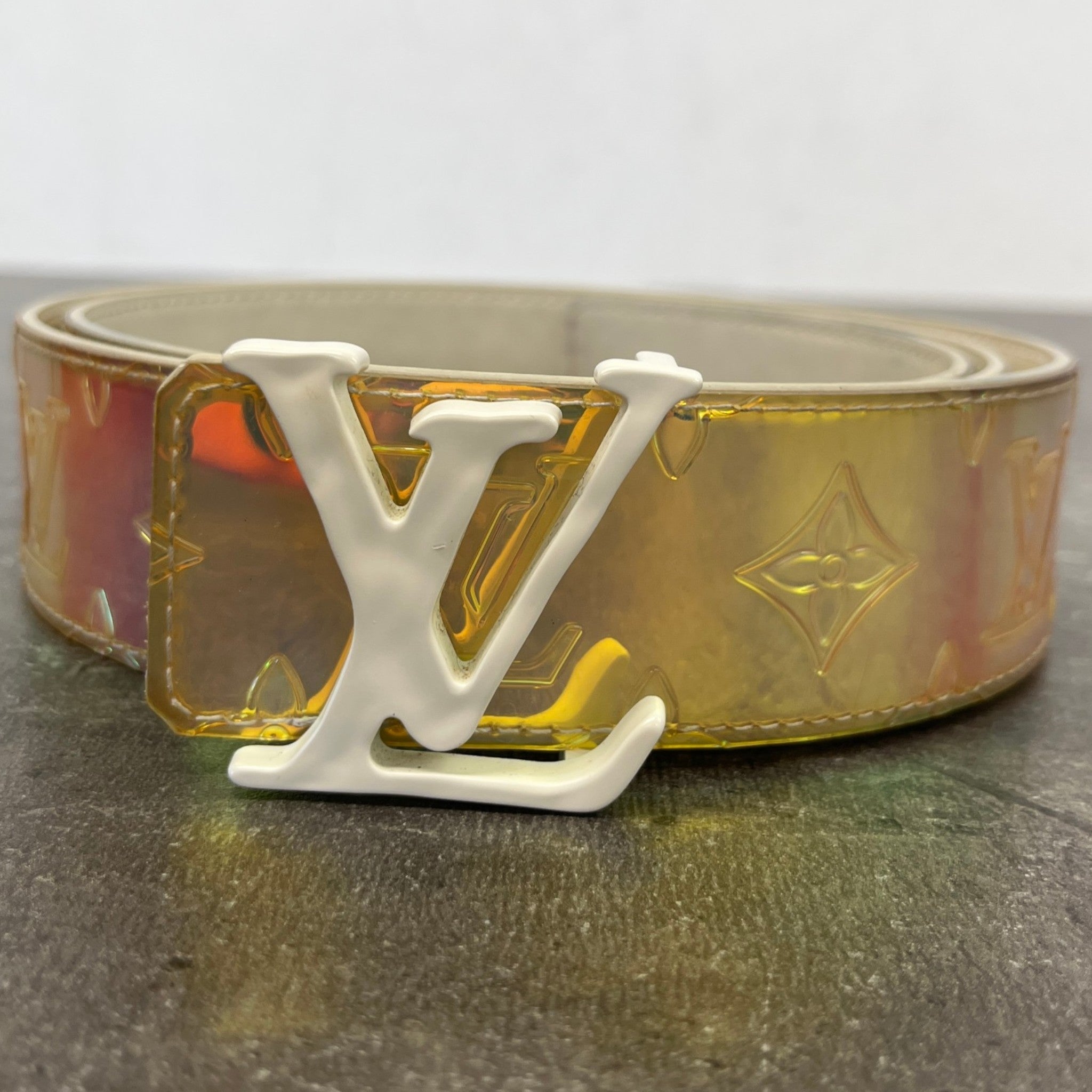 Men's X Virgil Abloh Prisim Monogram Belt Multi-Coloured Size Waist 32"