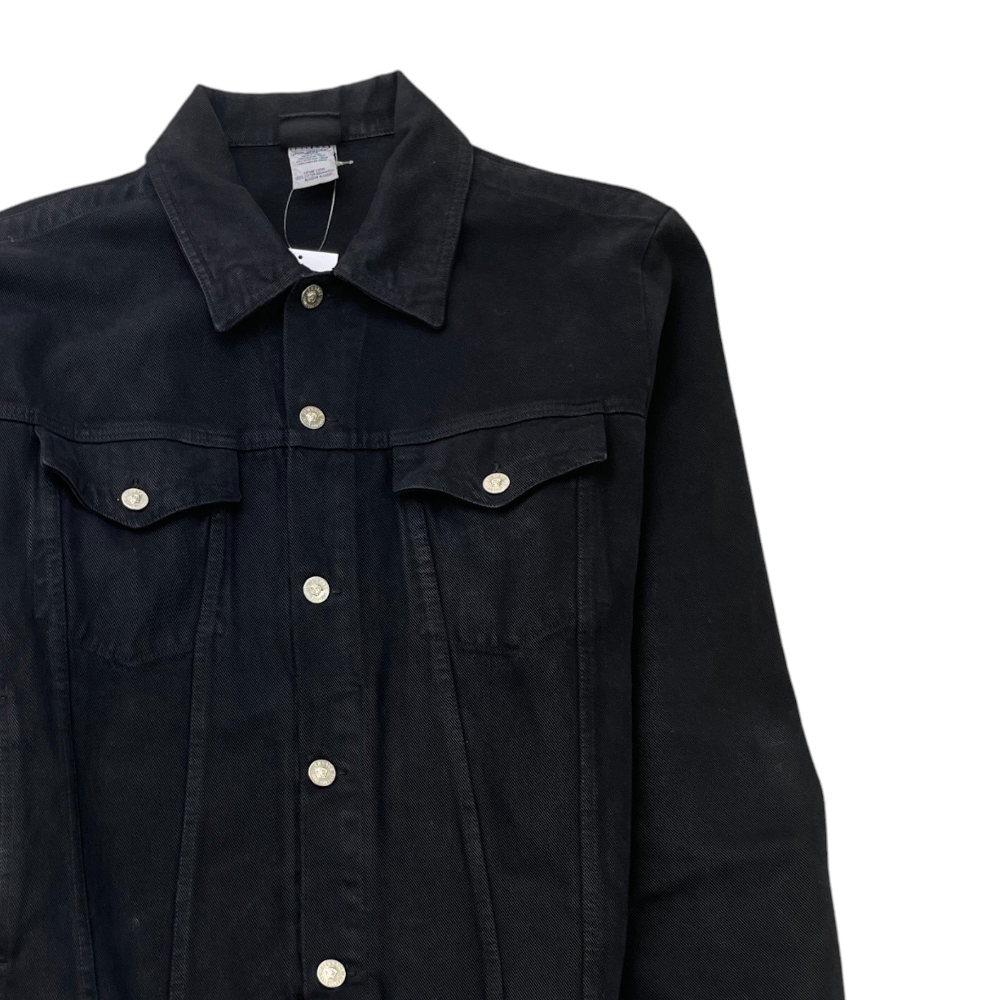 Men's Logo Buttons OverShirt Black Size XL