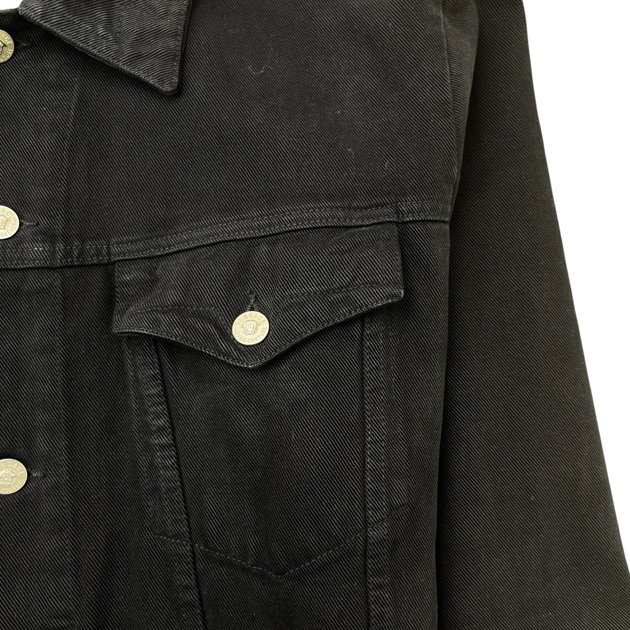 Men's Logo Buttons OverShirt Black Size XL