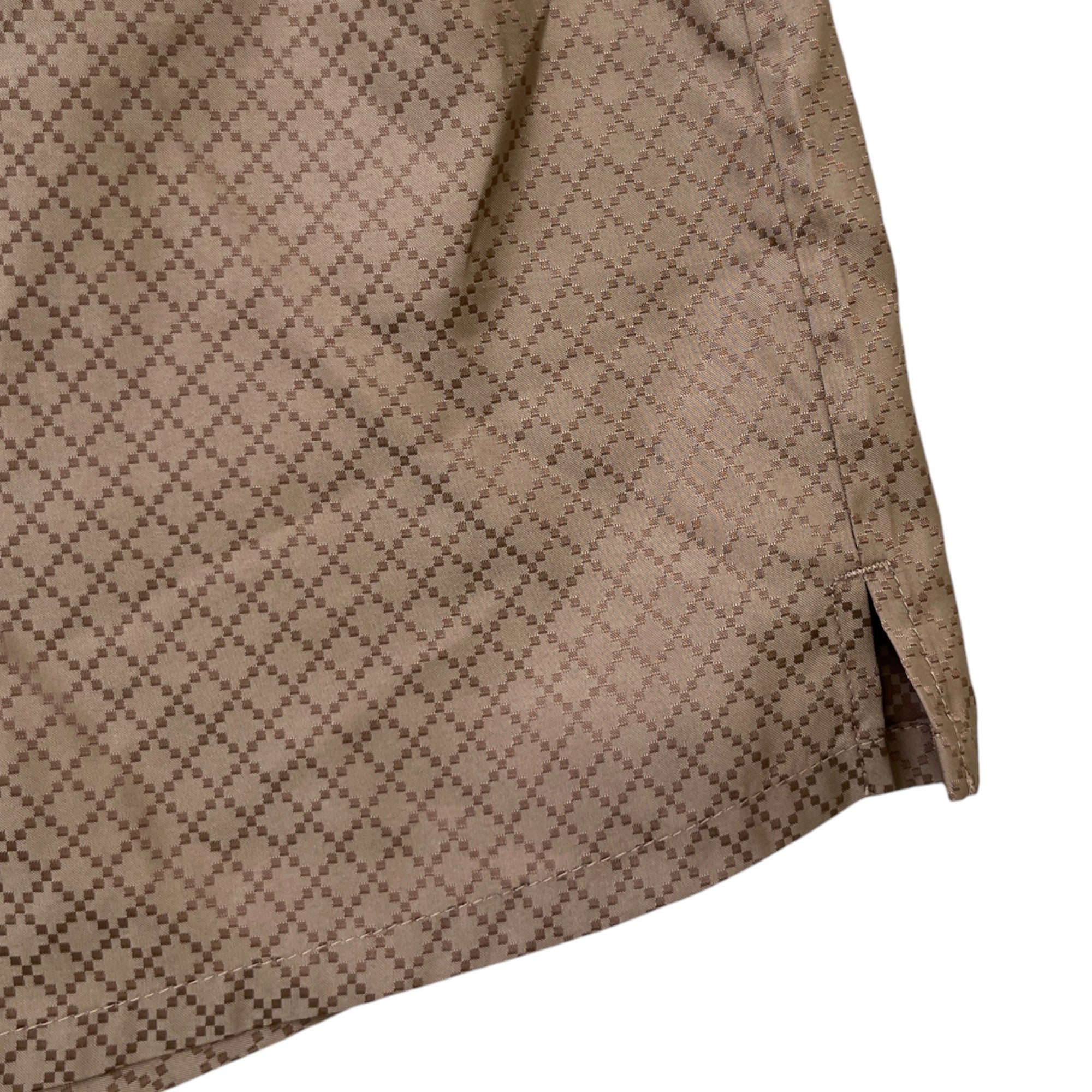 Men's Web Detail Swim Shorts Brown Size XXL