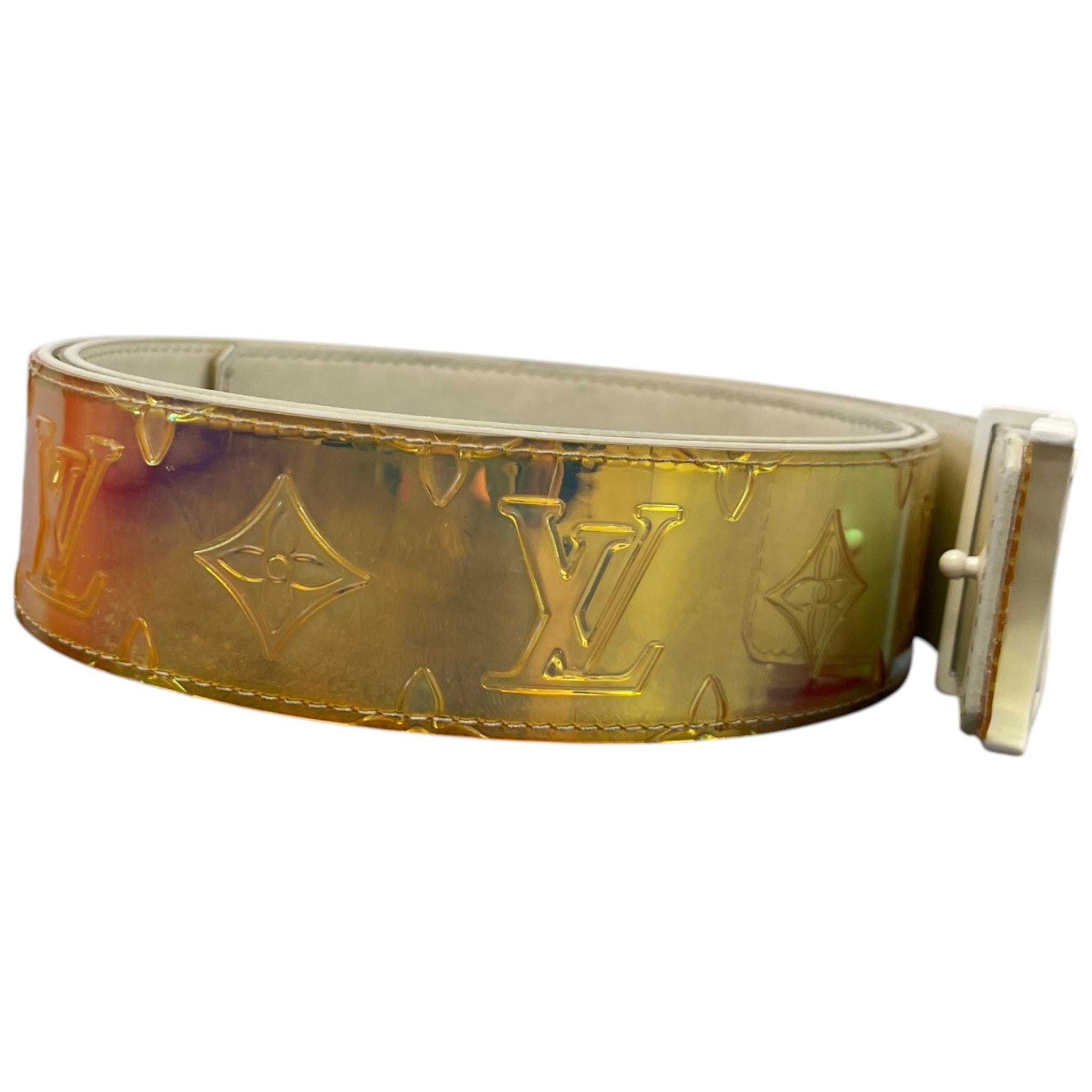Men's X Virgil Abloh Prisim Monogram Belt Multi-Coloured Size Waist 32"