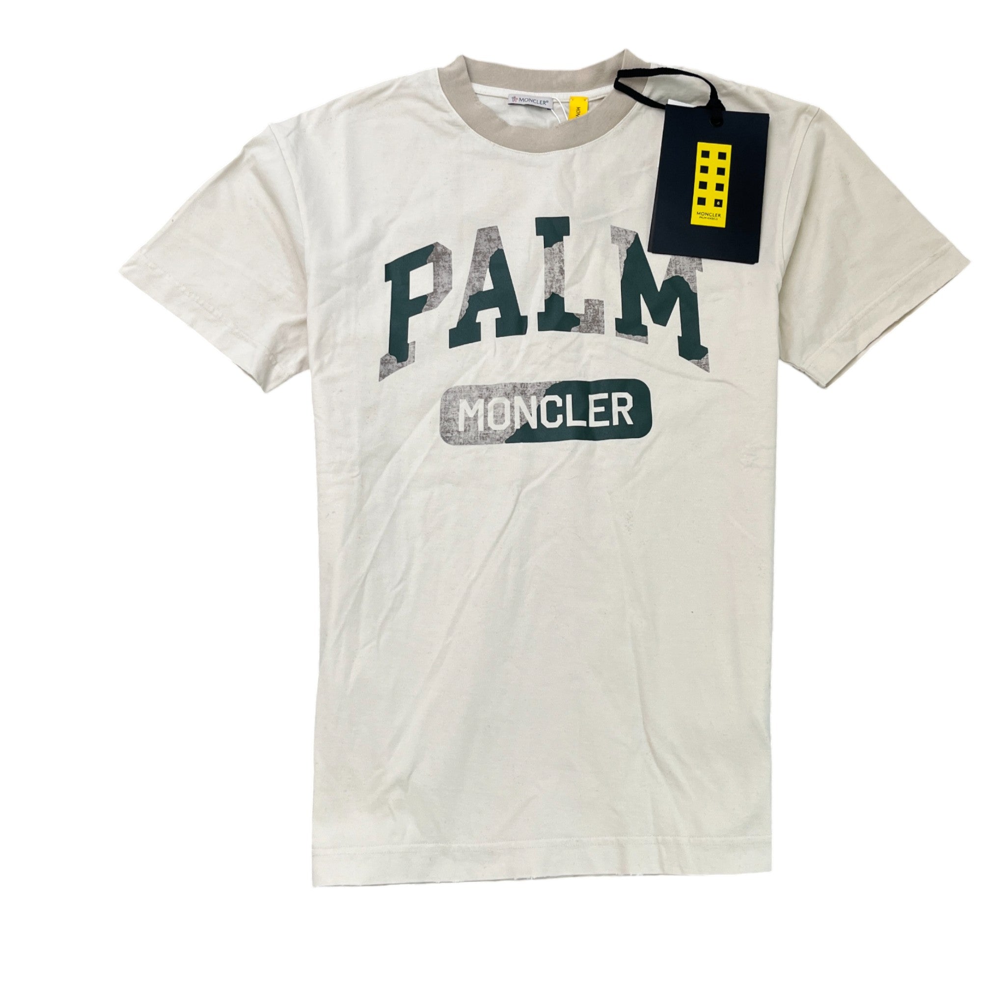 Men's Moncler X Palm Angels T-Shirt Cream Size M