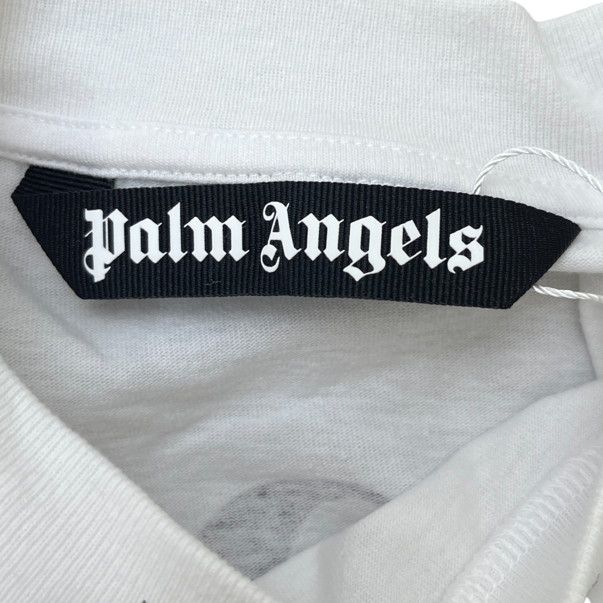 Men's Oversized Logo Print T-Shirt White Size S