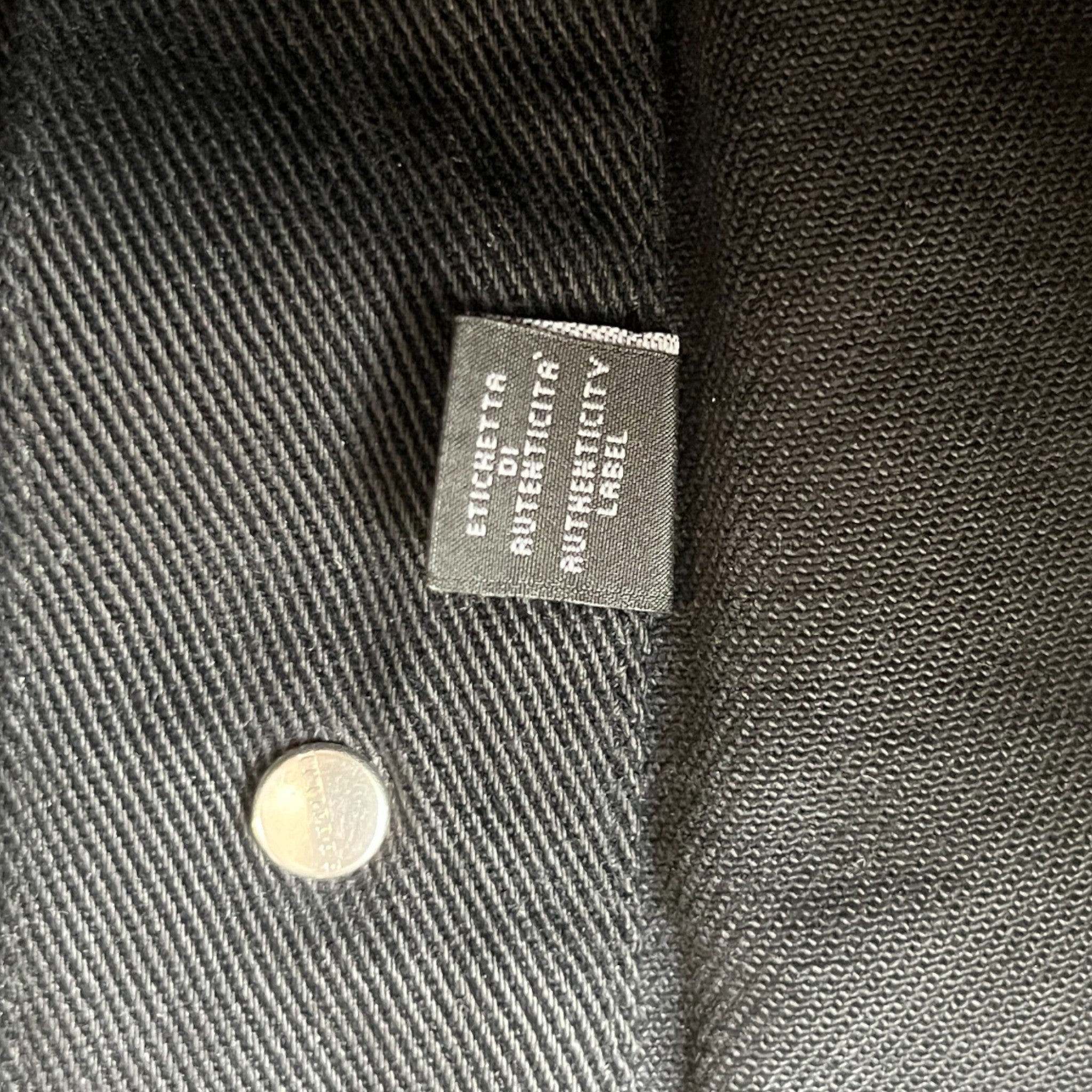 Men's Logo Buttons OverShirt Black Size XL