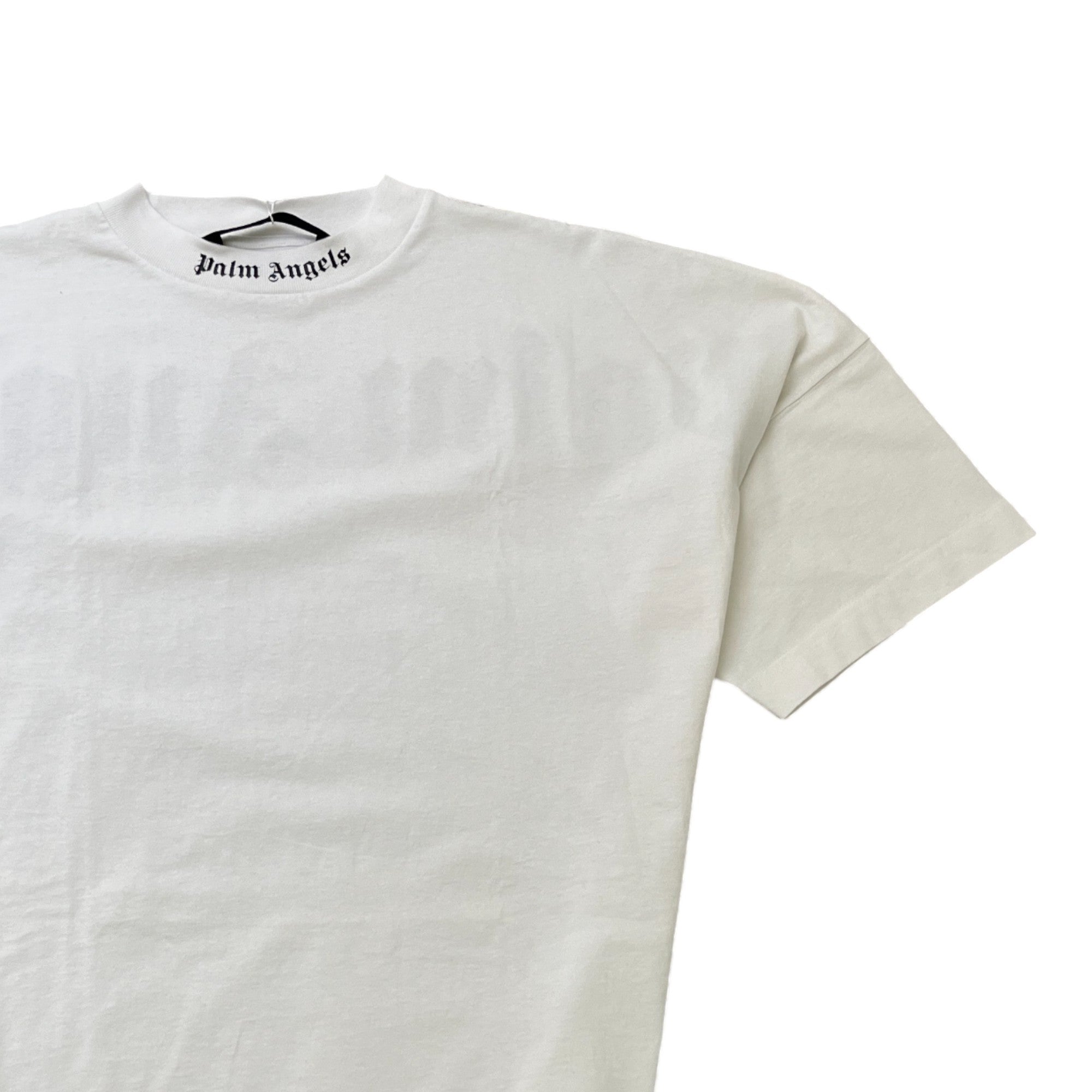 Men's Oversized Logo Print T-Shirt White Size S