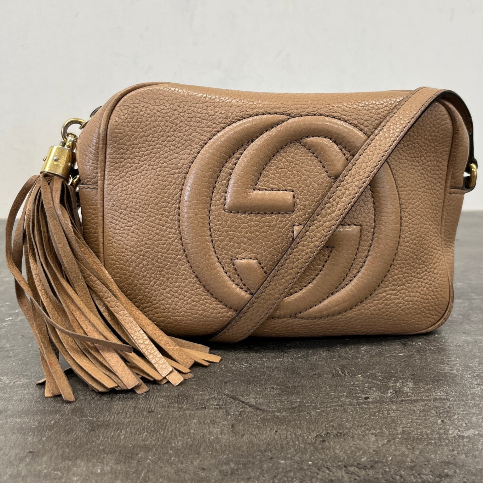 Women's Small Soho Disco Messenger Bag Beige
