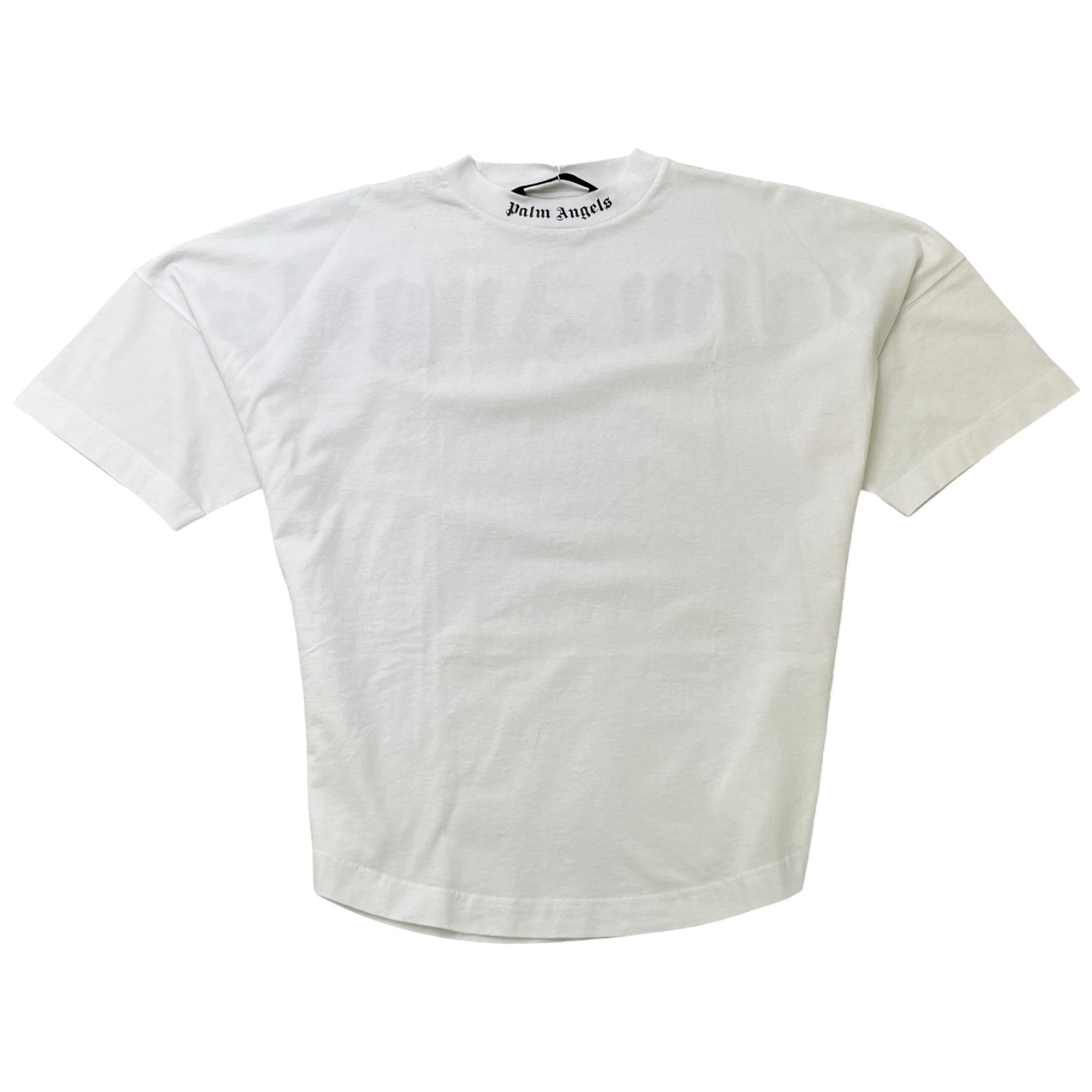 Men's Oversized Logo Print T-Shirt White Size S