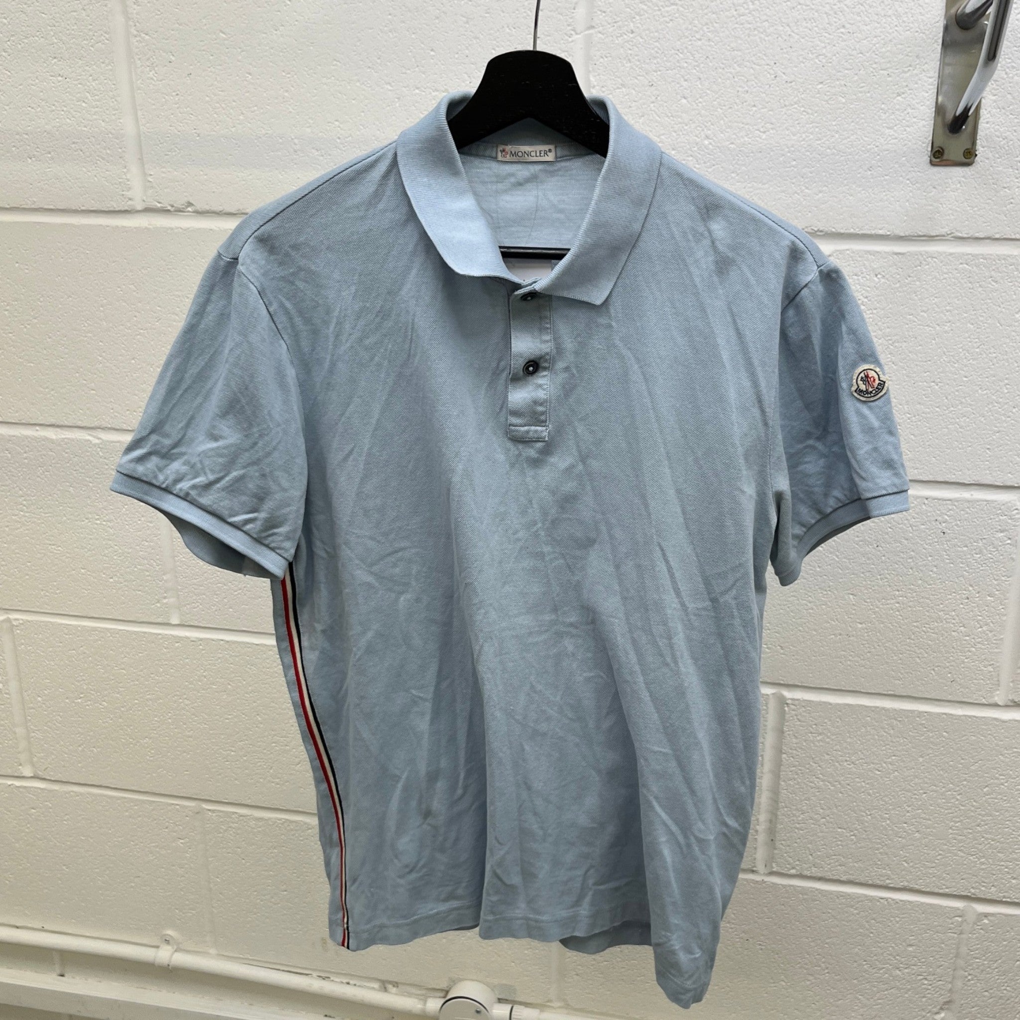 Men's Maglia Polo Shirt Blue Size L