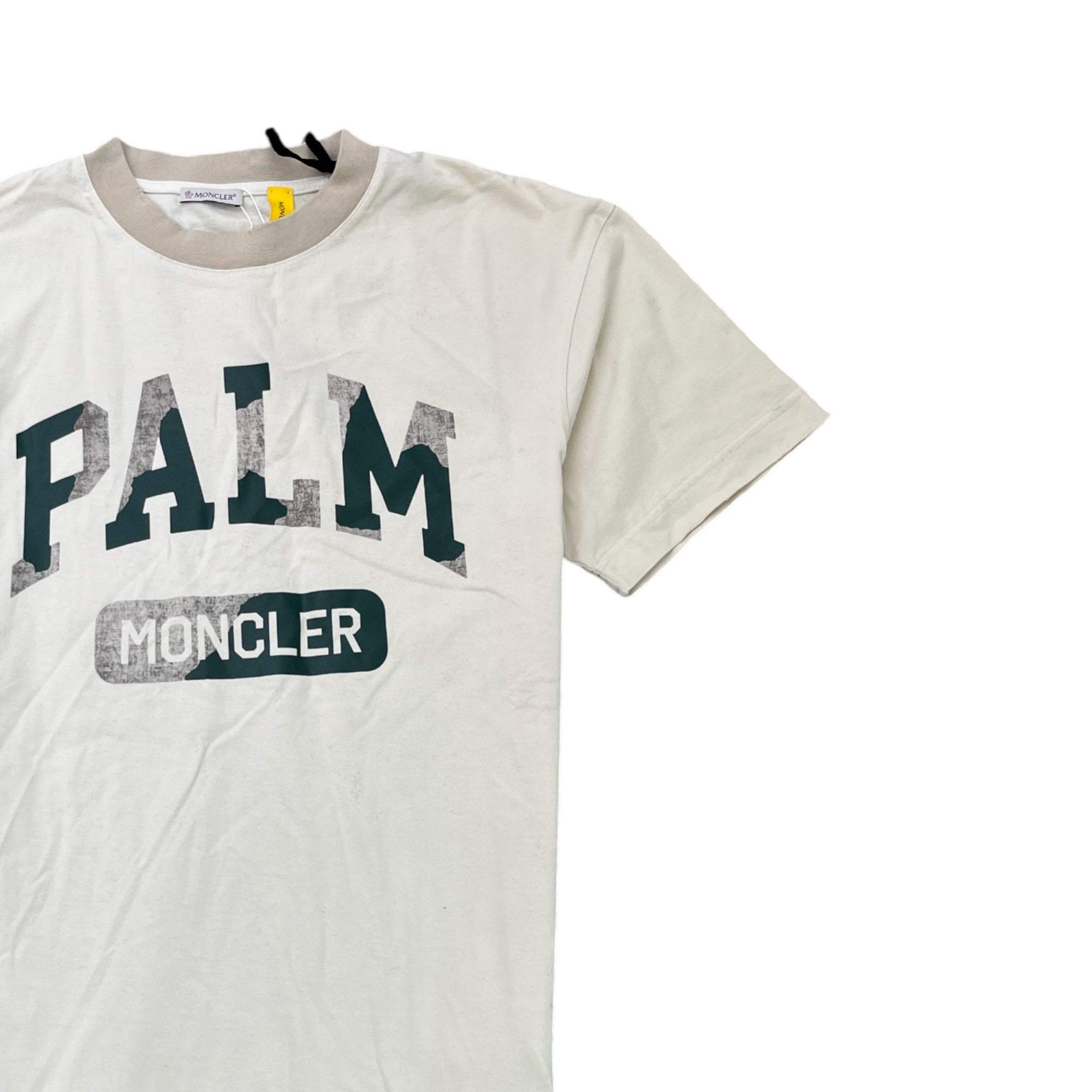 Men's Moncler X Palm Angels T-Shirt Cream Size M