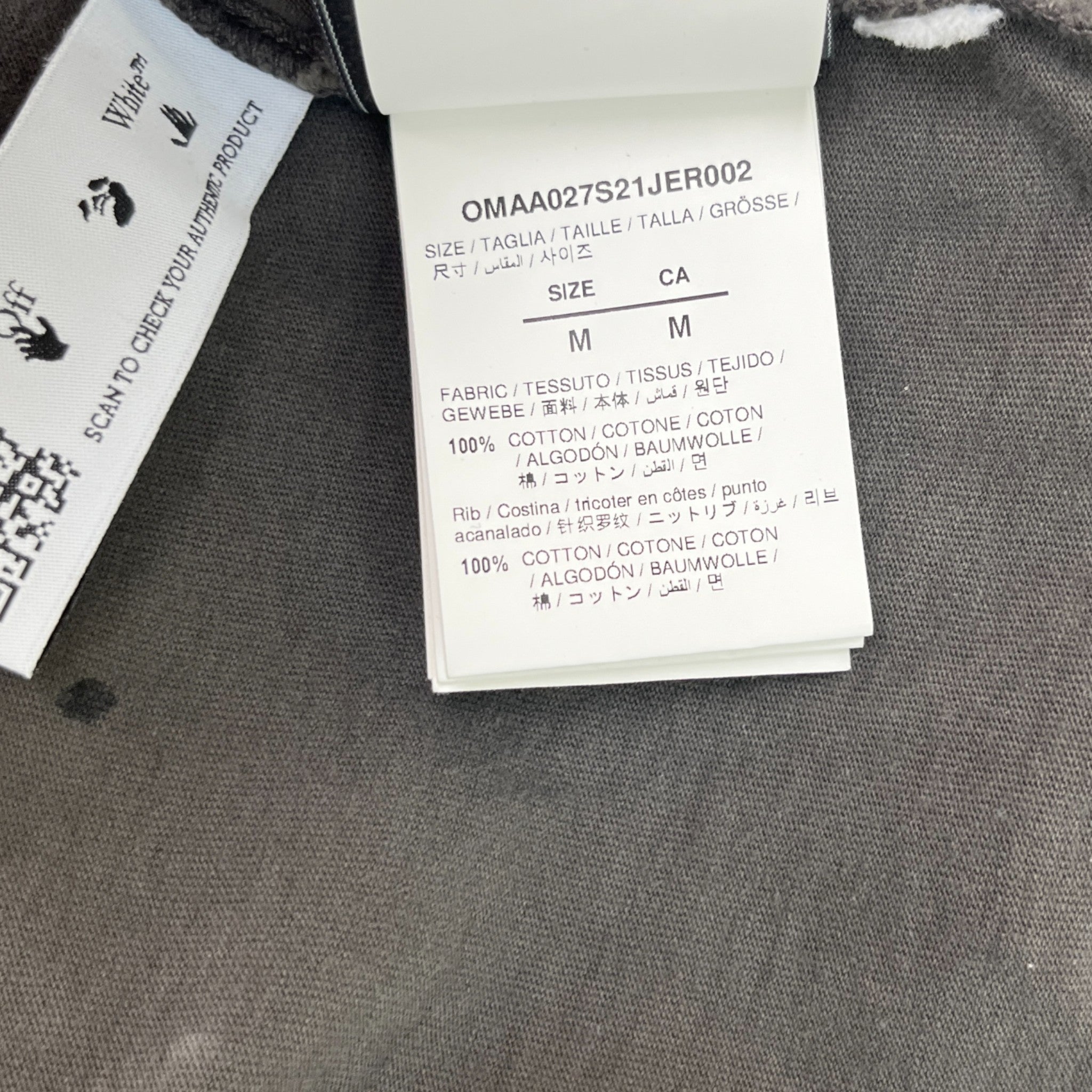 Men's Paint Splatter Logo T-Shirt Charcoal Size M