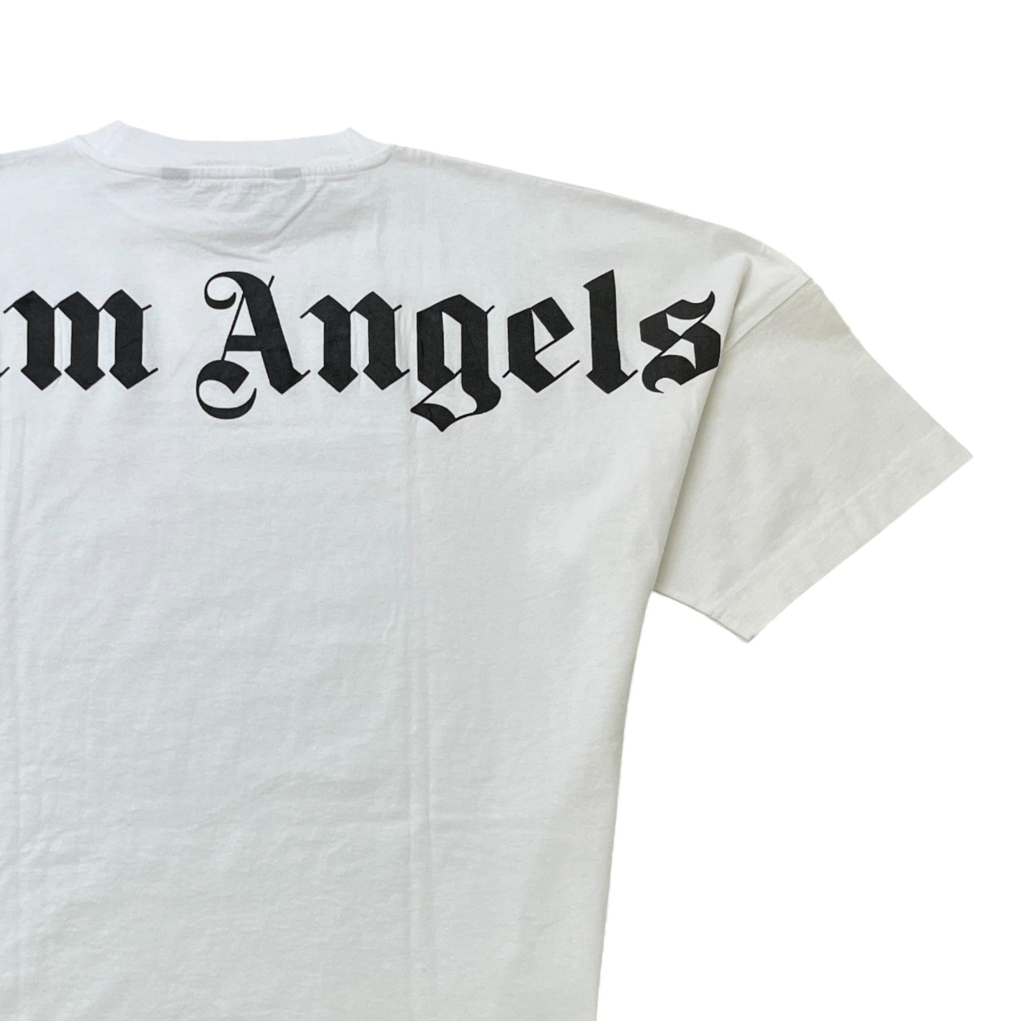 Men's Oversized Logo Print T-Shirt White Size S