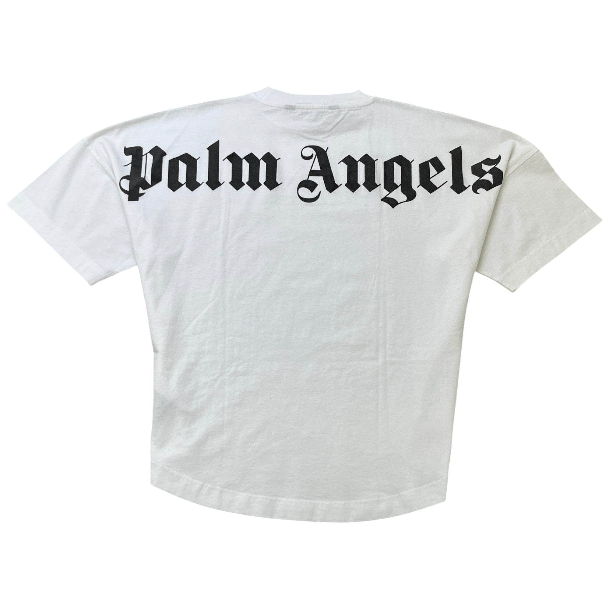Men's Oversized Logo Print T-Shirt White Size S