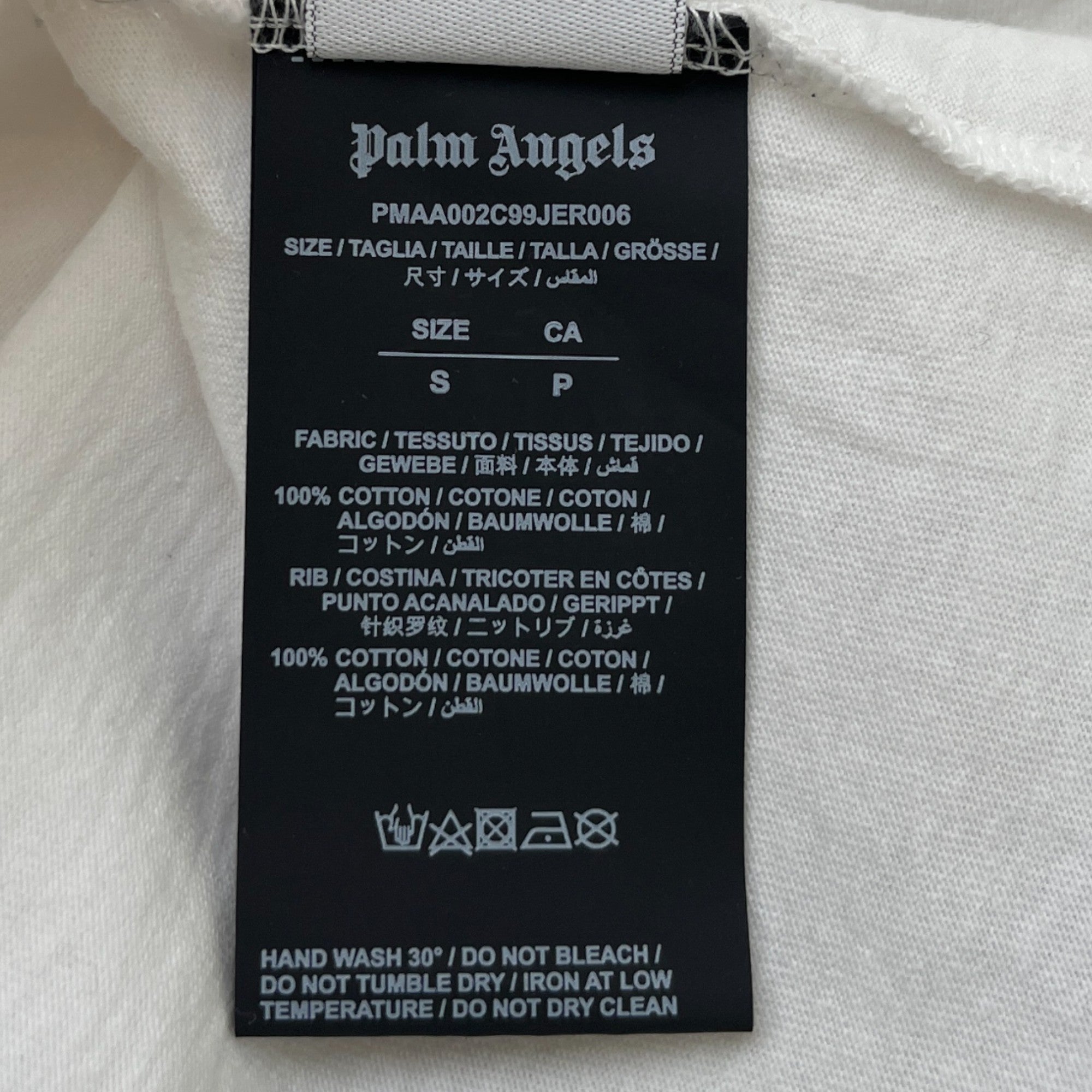 Men's Oversized Logo Print T-Shirt White Size S