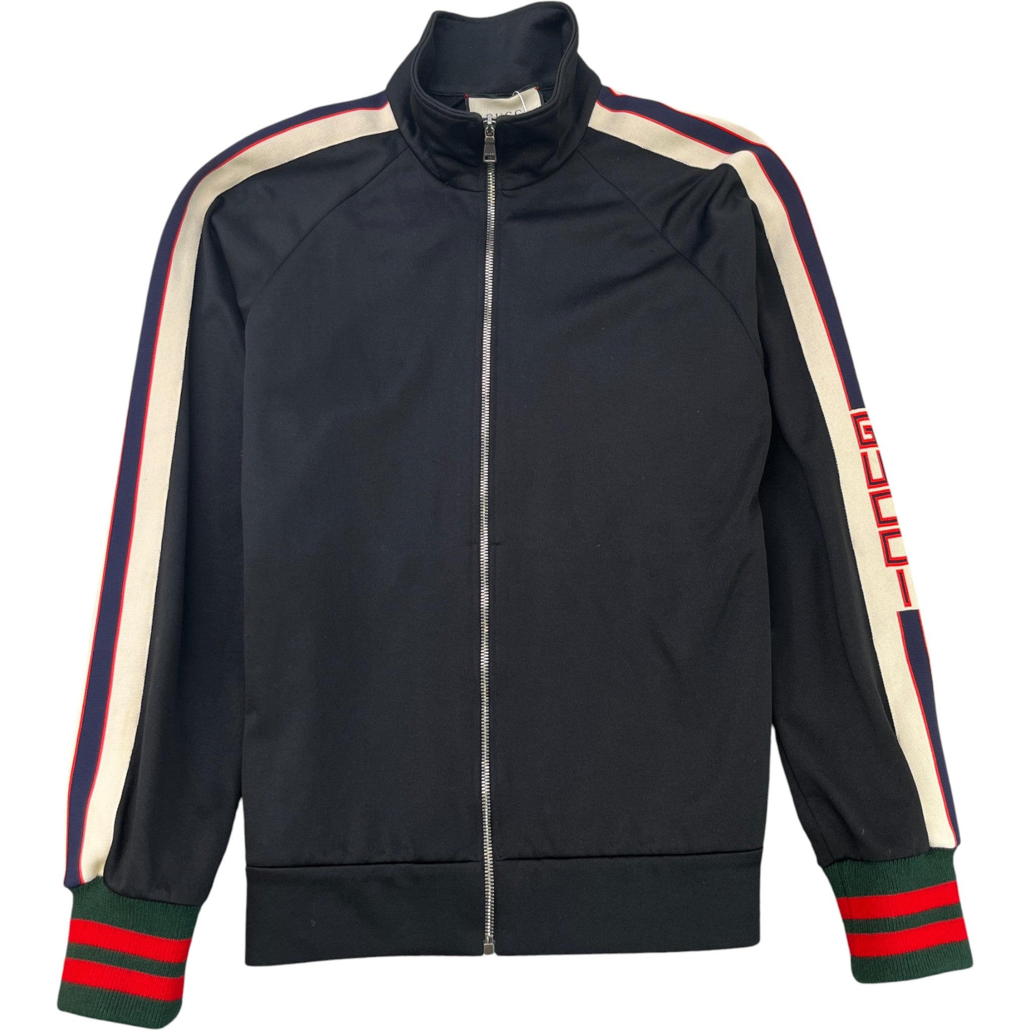 Men's Tape Logo Track Jacket Black Size M