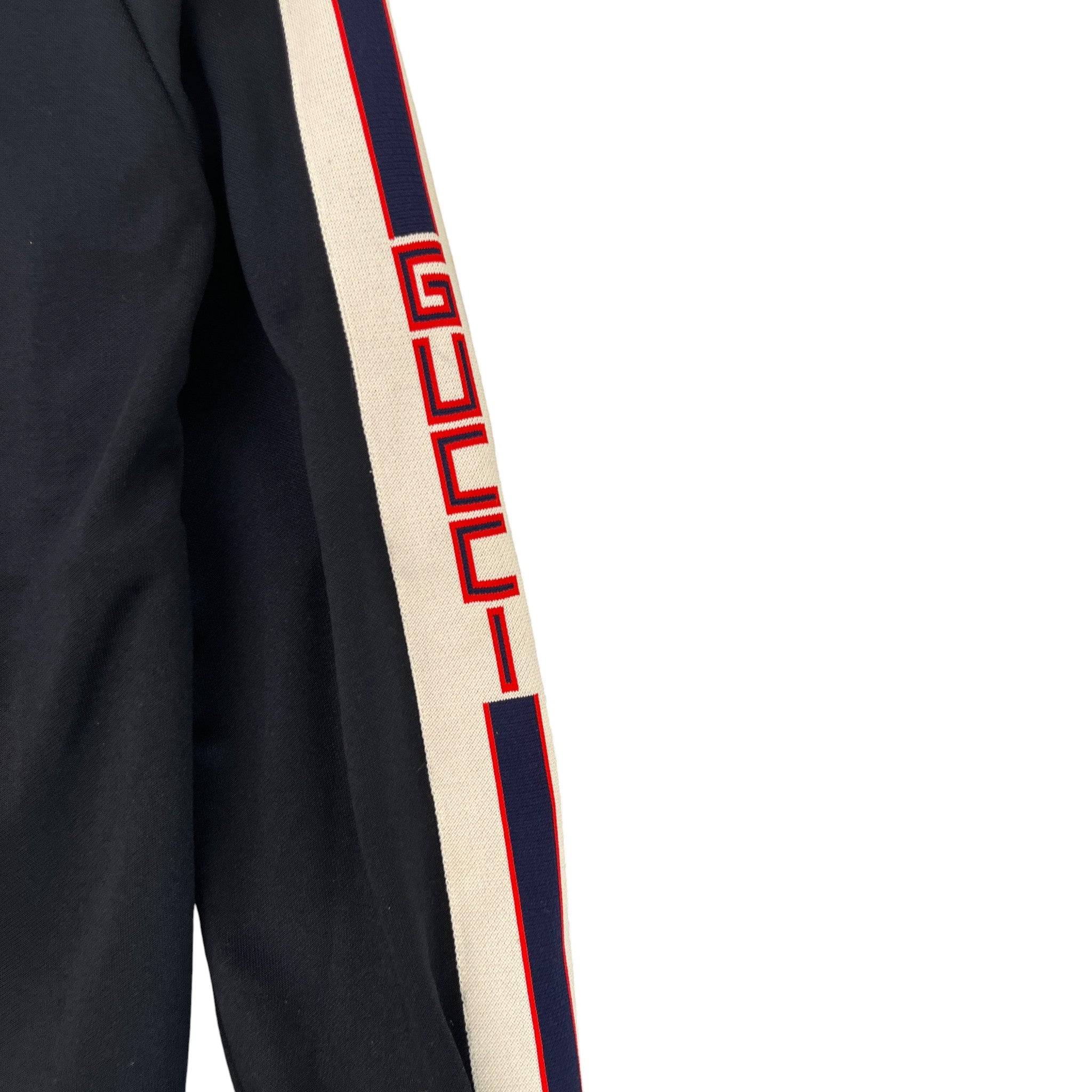 Men's Tape Logo Track Jacket Black Size M