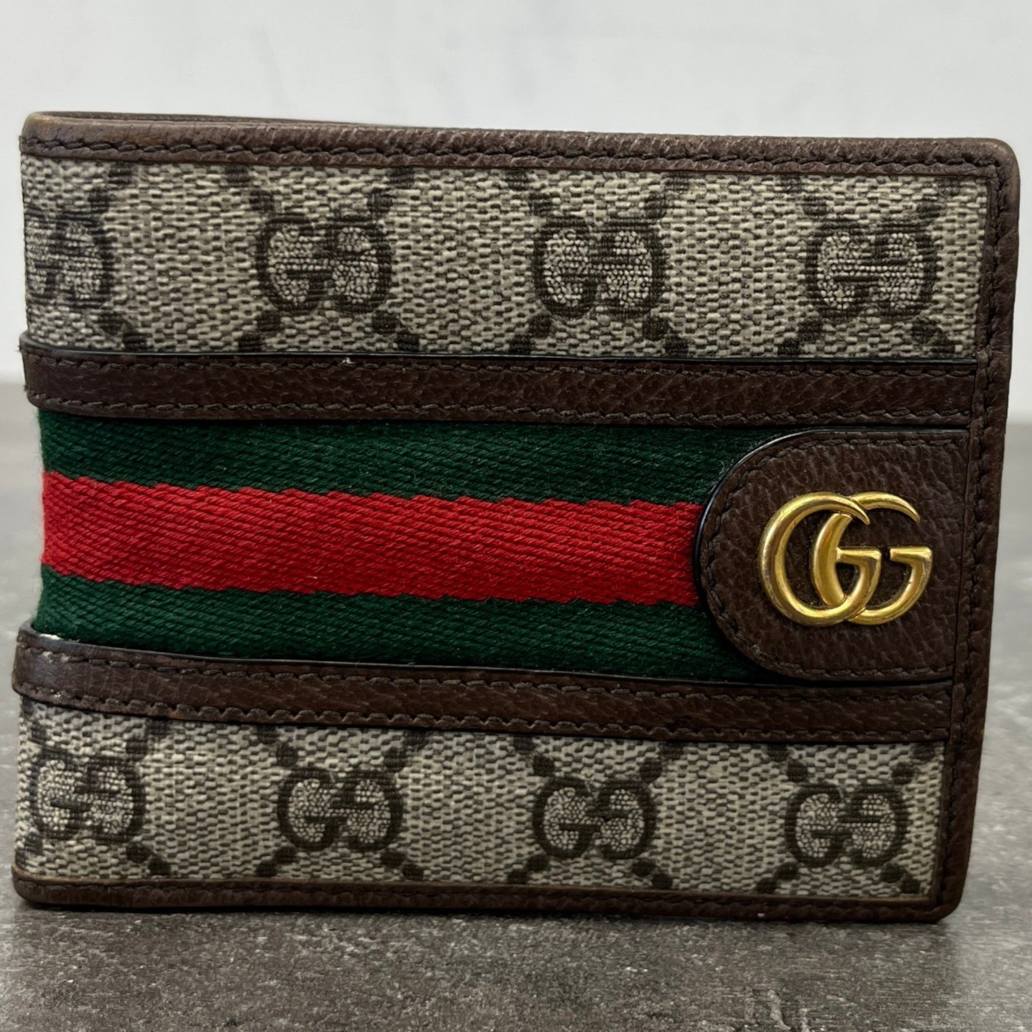 Men's Gg Supreme Ophidia Wallet Brown