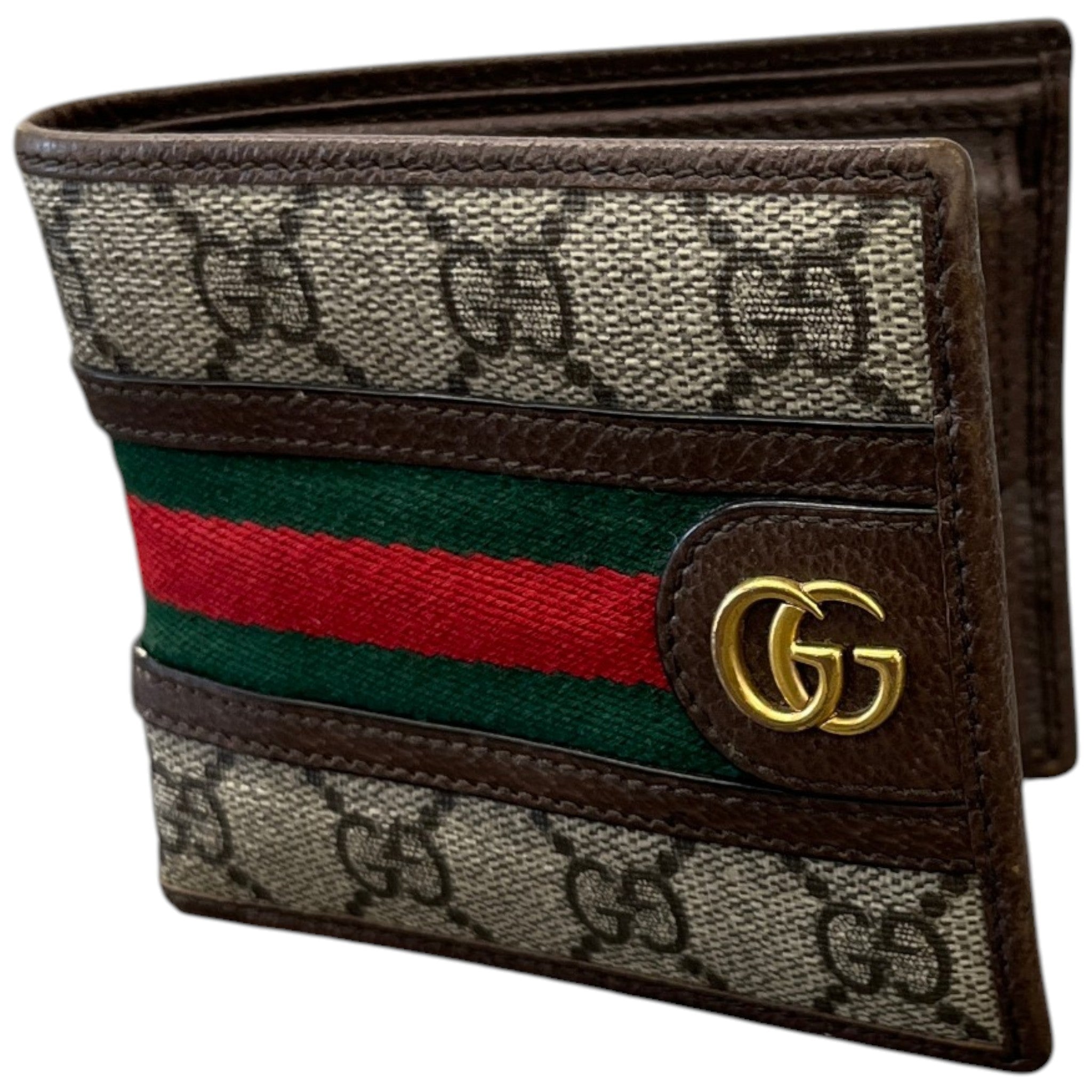 Men's Gg Supreme Ophidia Wallet Brown