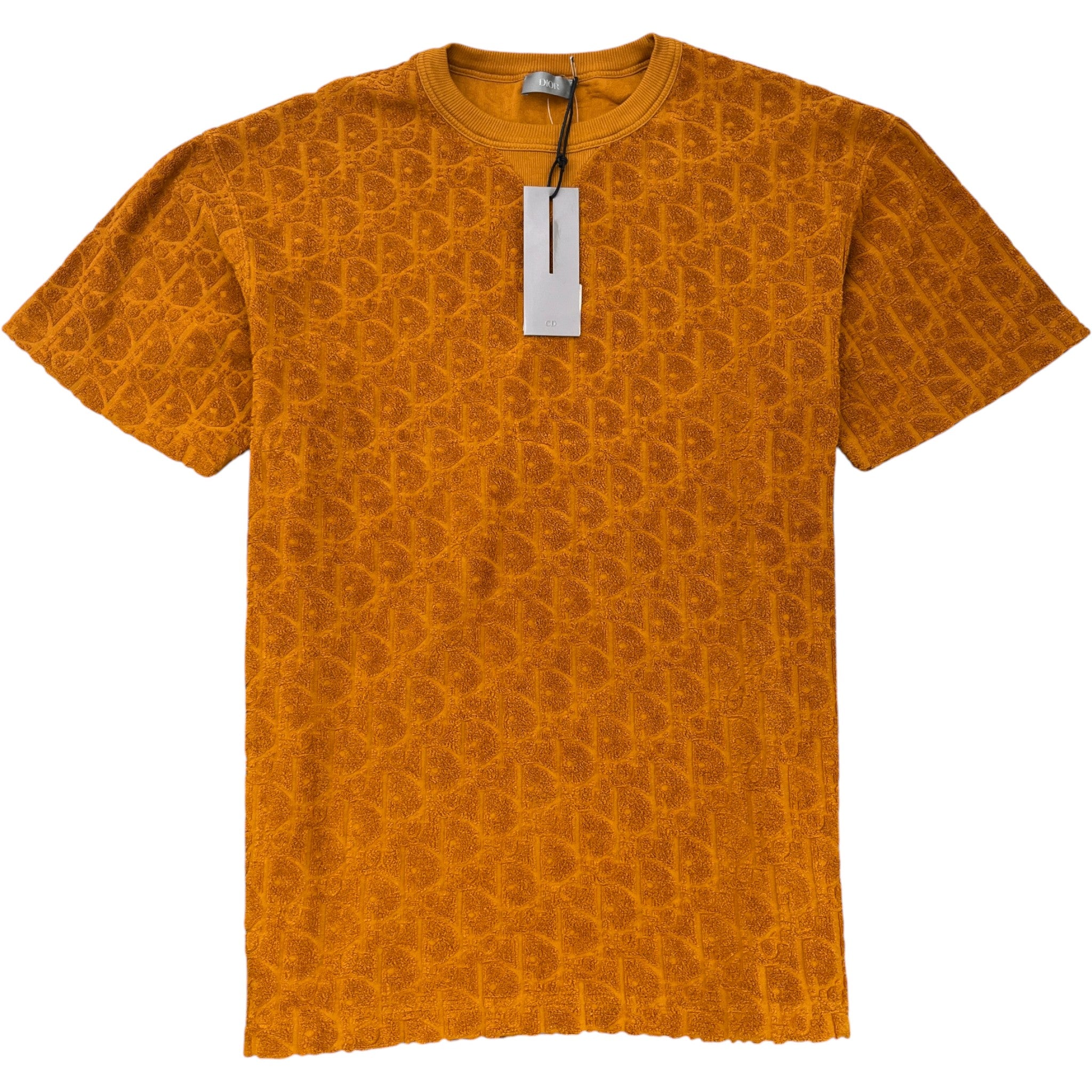 Men's Oblique Towelling T-Shirt Orange Size M