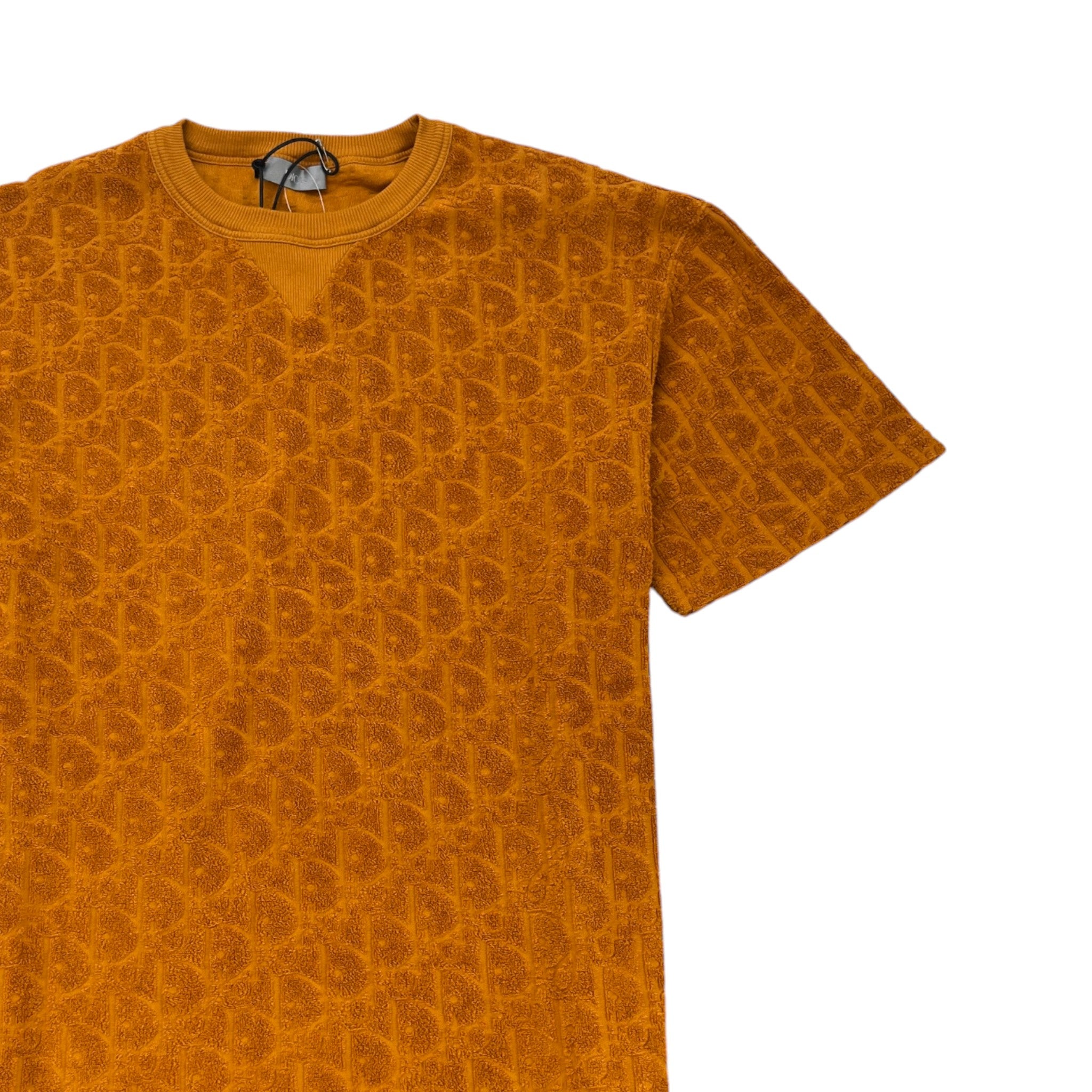 Men's Oblique Towelling T-Shirt Orange Size M