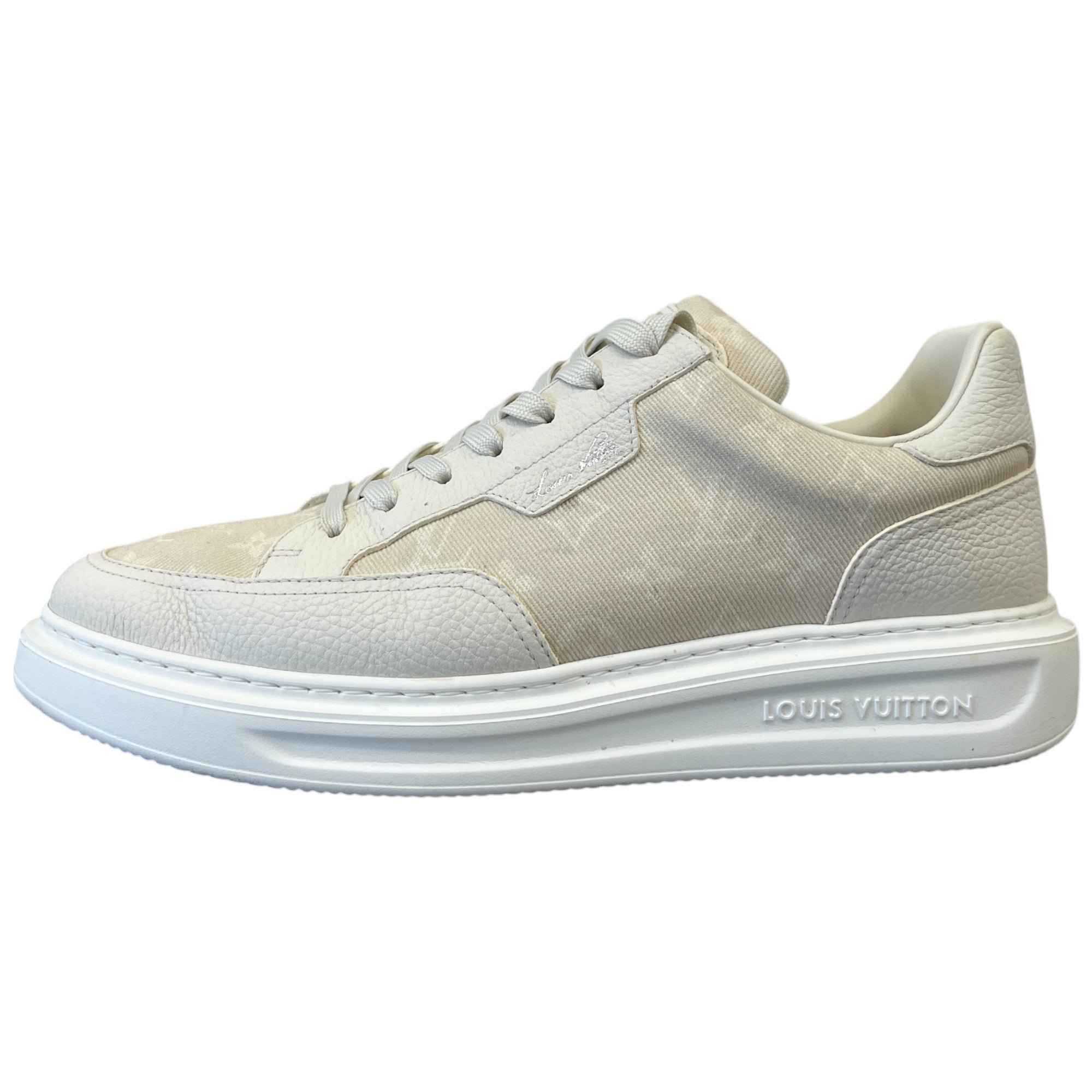 Men's Beverly Hills Monogram Low Trainers Beige Size EU 43 / UK 9