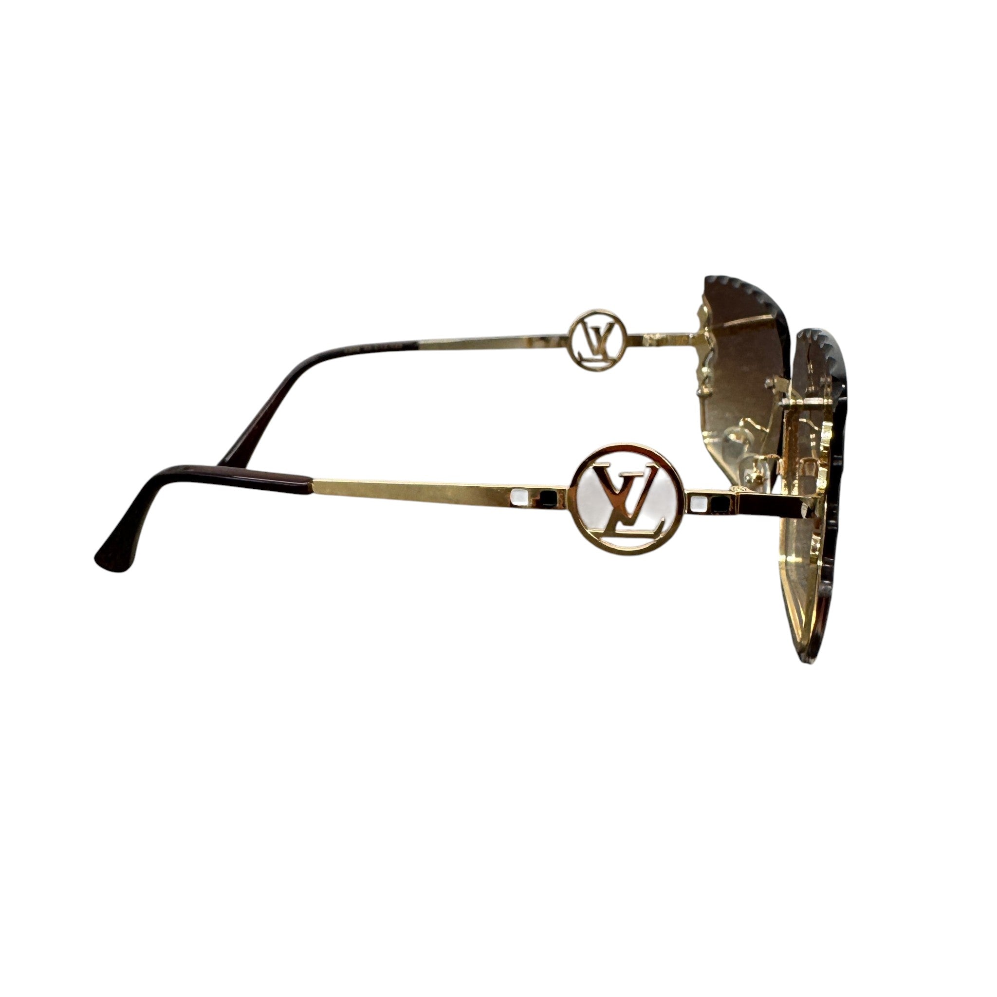 Women's Lv Jewel Square Sunglasses Gold