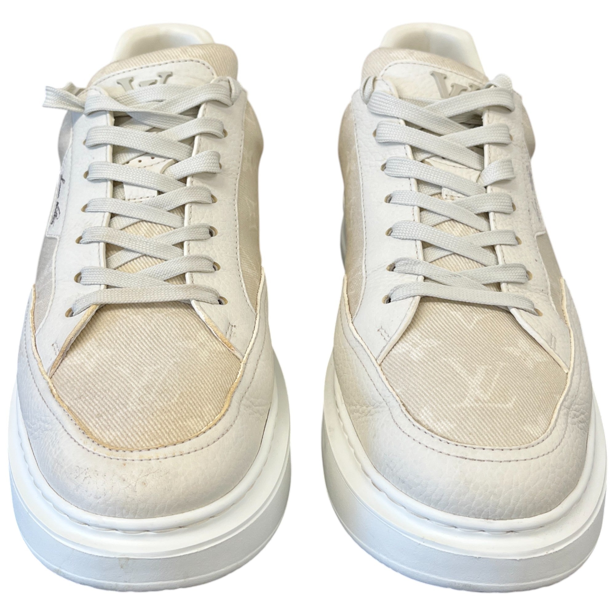 Men's Beverly Hills Monogram Low Trainers Beige Size EU 43 / UK 9