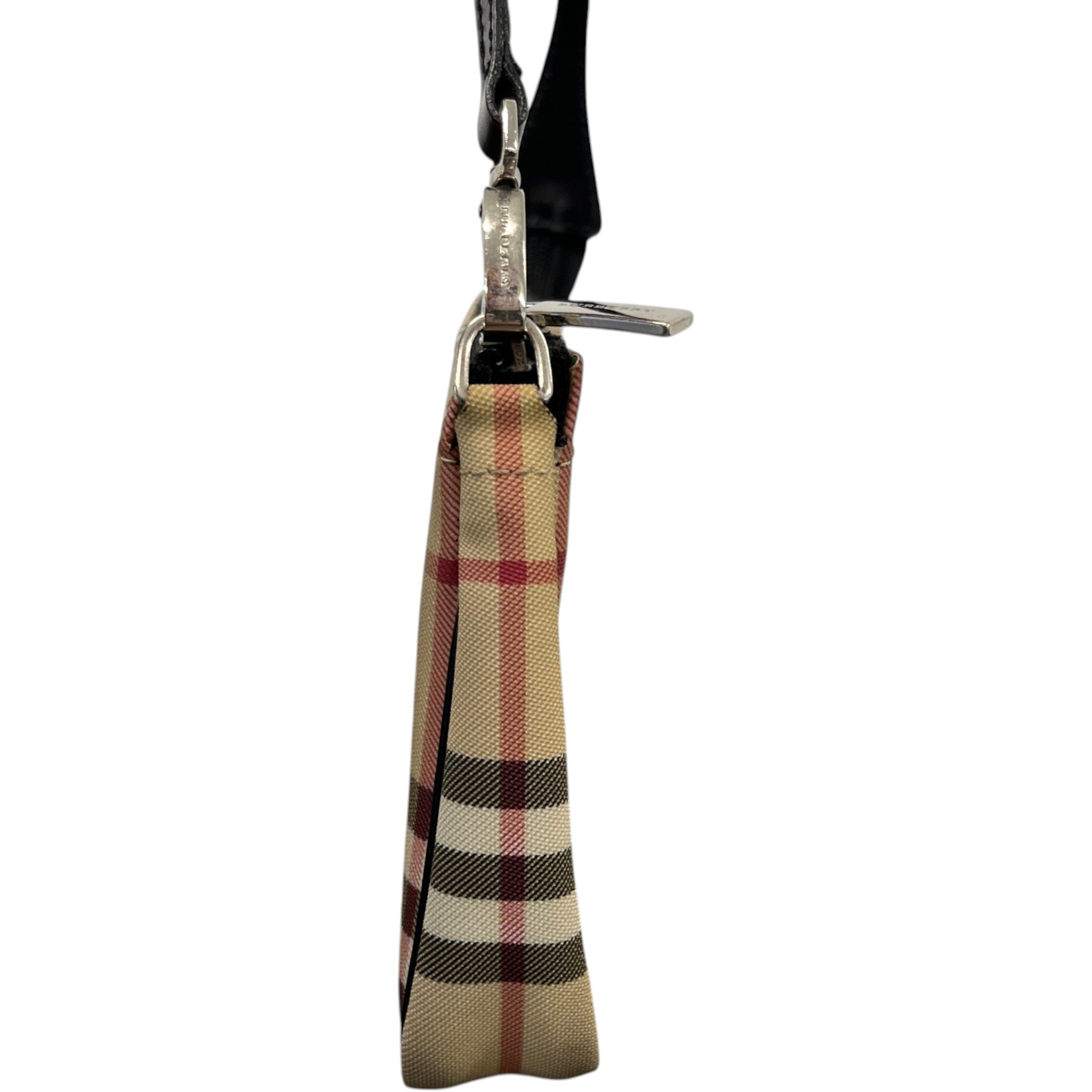Women's Check Print Shoulder Bag Beige