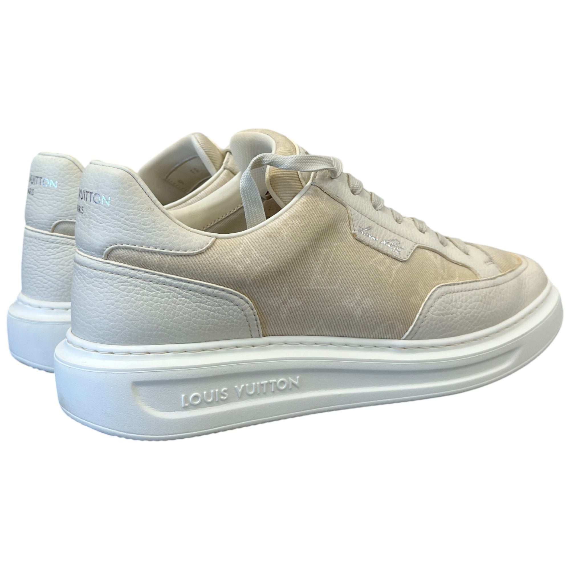 Men's Beverly Hills Monogram Low Trainers Beige Size EU 43 / UK 9