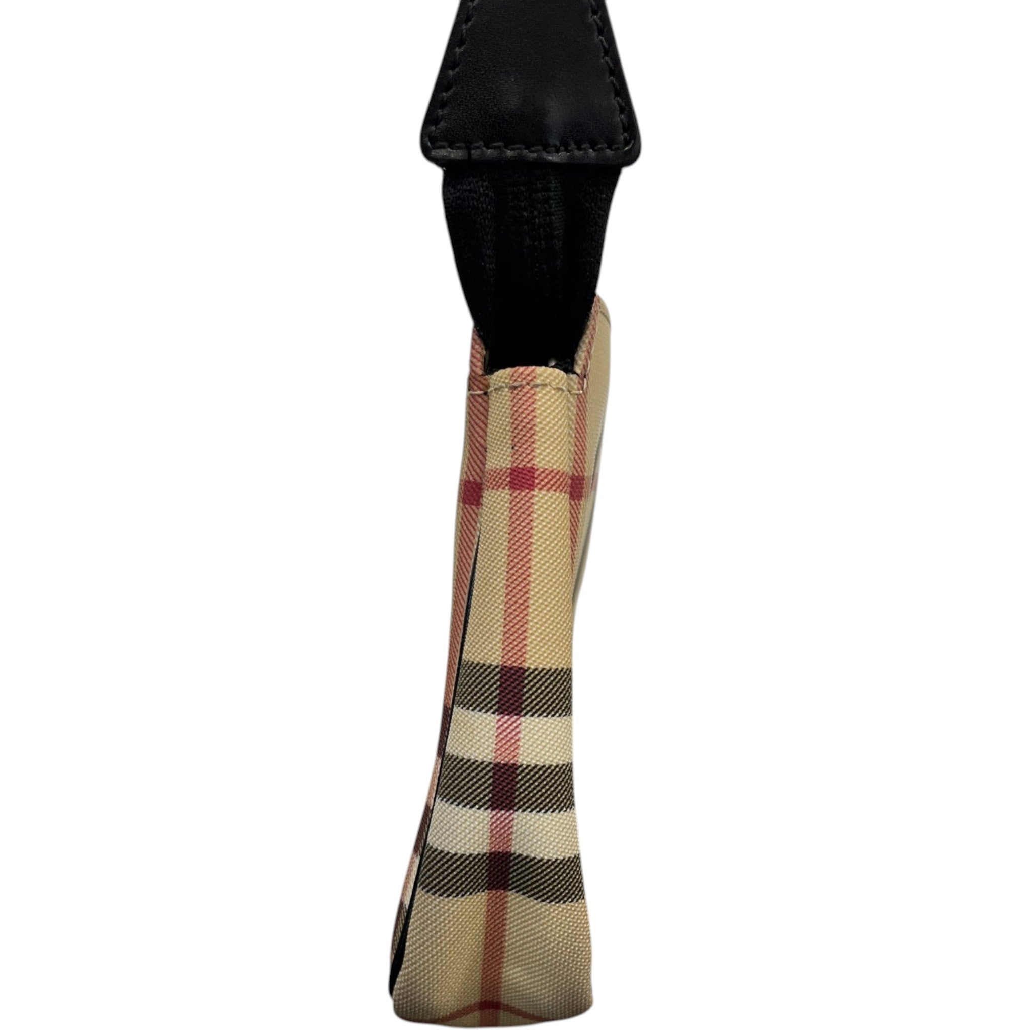 Women's Check Print Shoulder Bag Beige