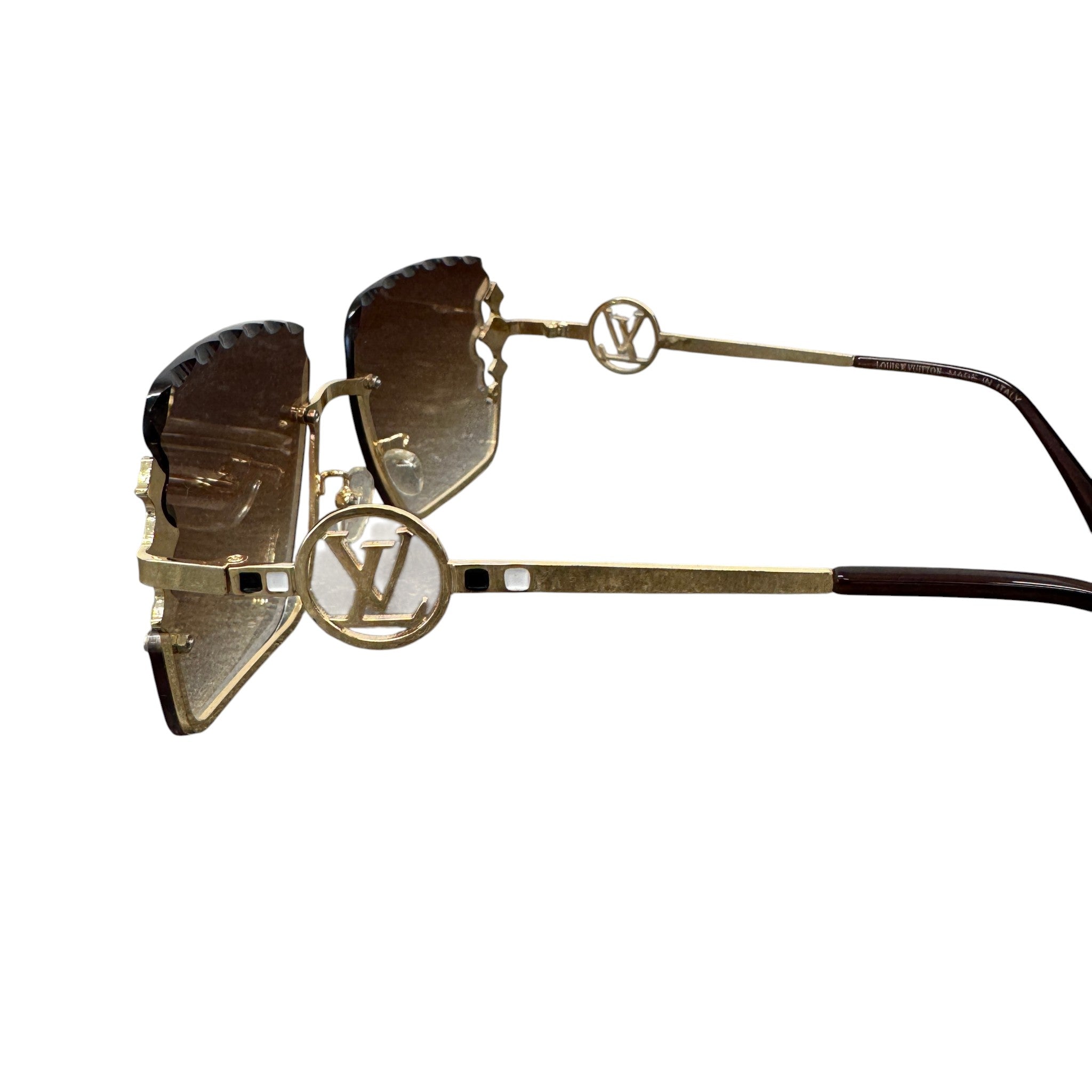 Women's Lv Jewel Square Sunglasses Gold