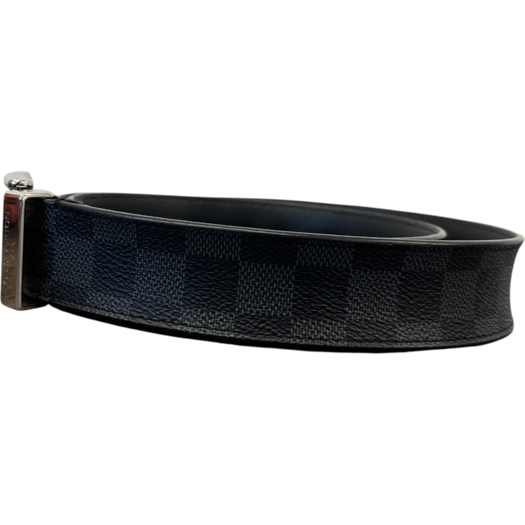 Men's Damier Graphite Belt Black Size Waist 32"