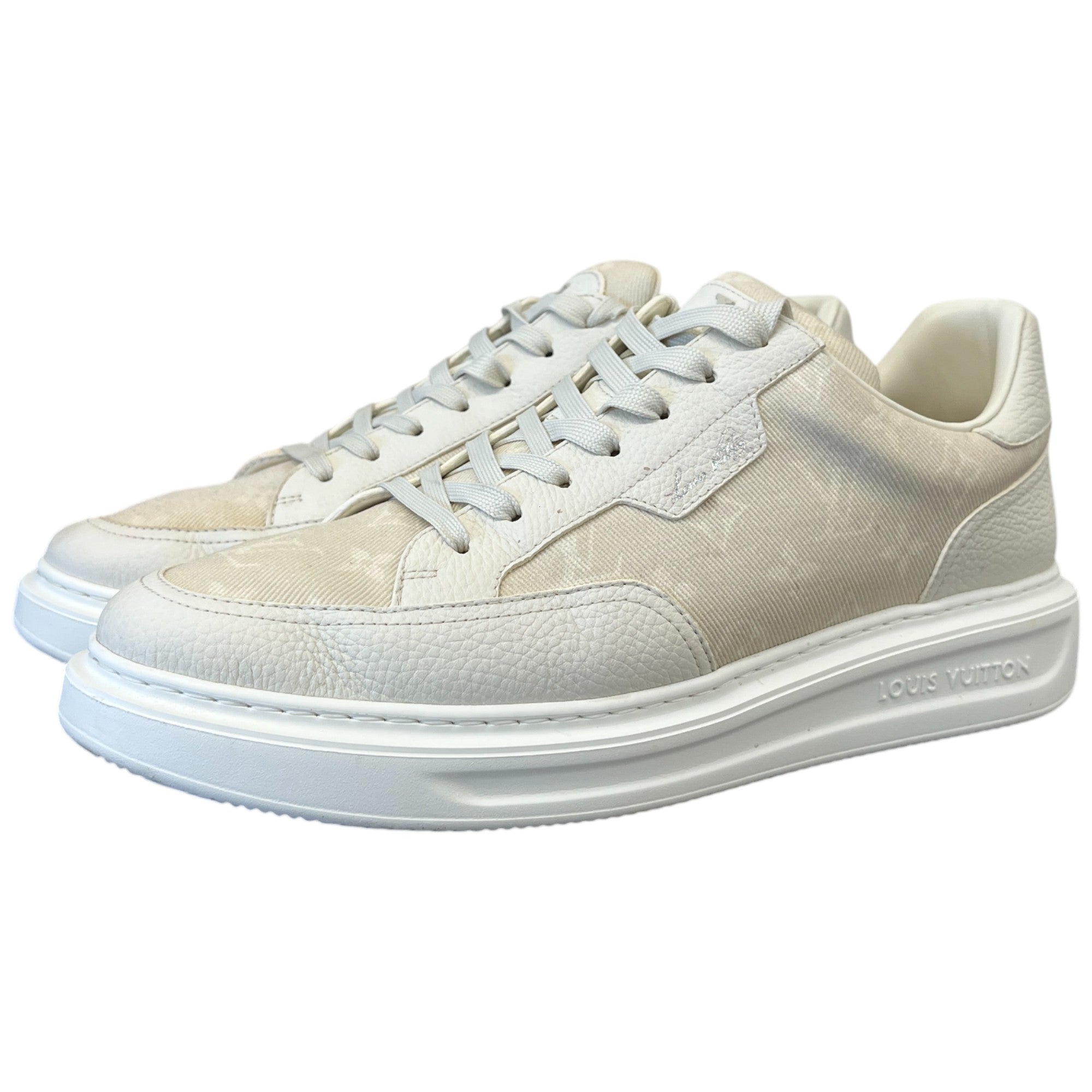 Men's Beverly Hills Monogram Low Trainers Beige Size EU 43 / UK 9