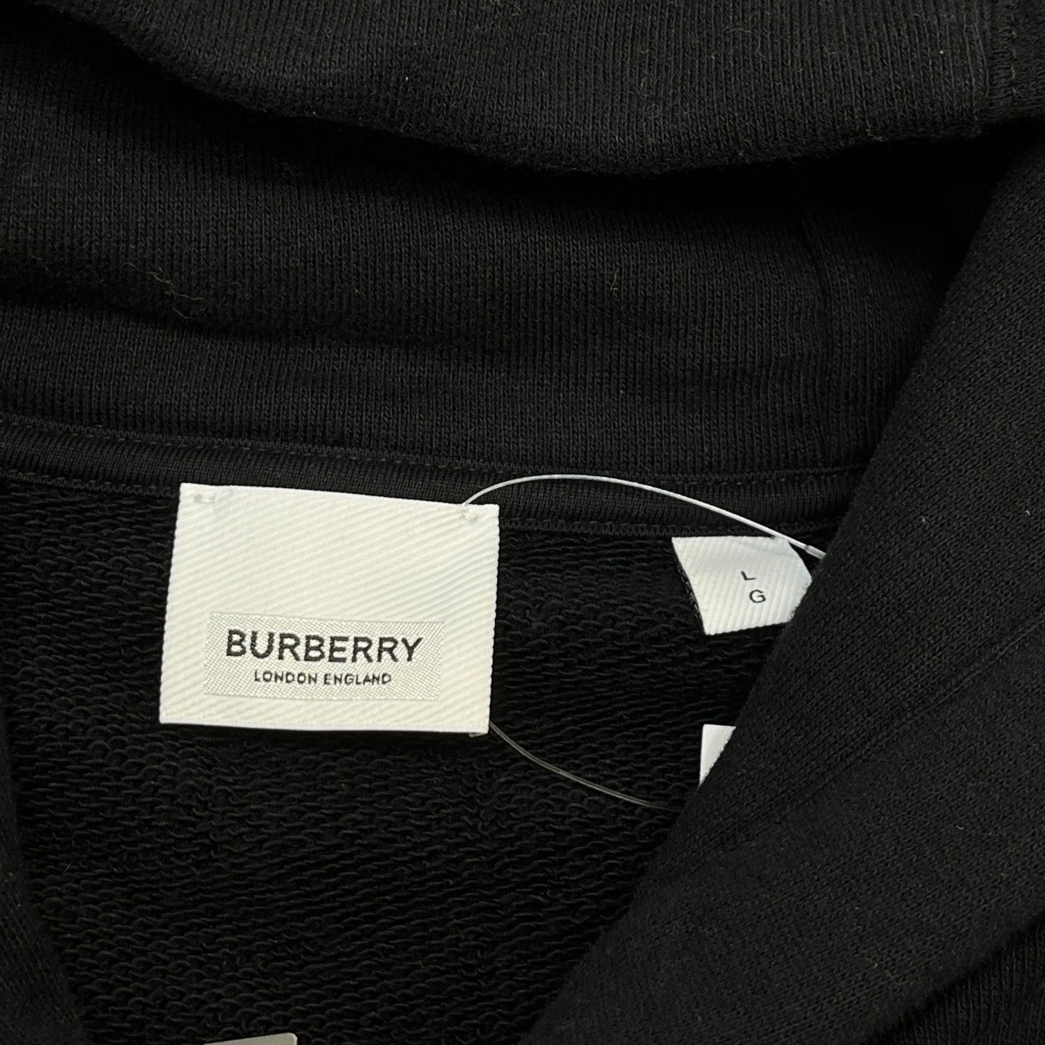 Men's Nova Check Logo Hoodie Black Size L