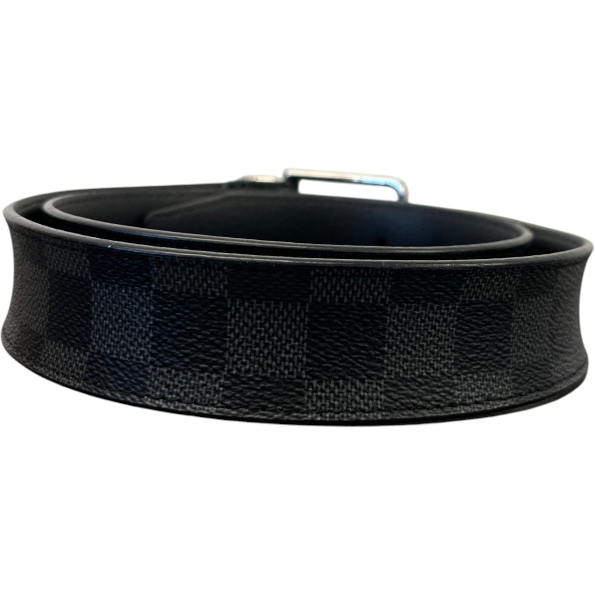 Men's Damier Graphite Belt Black Size Waist 32"
