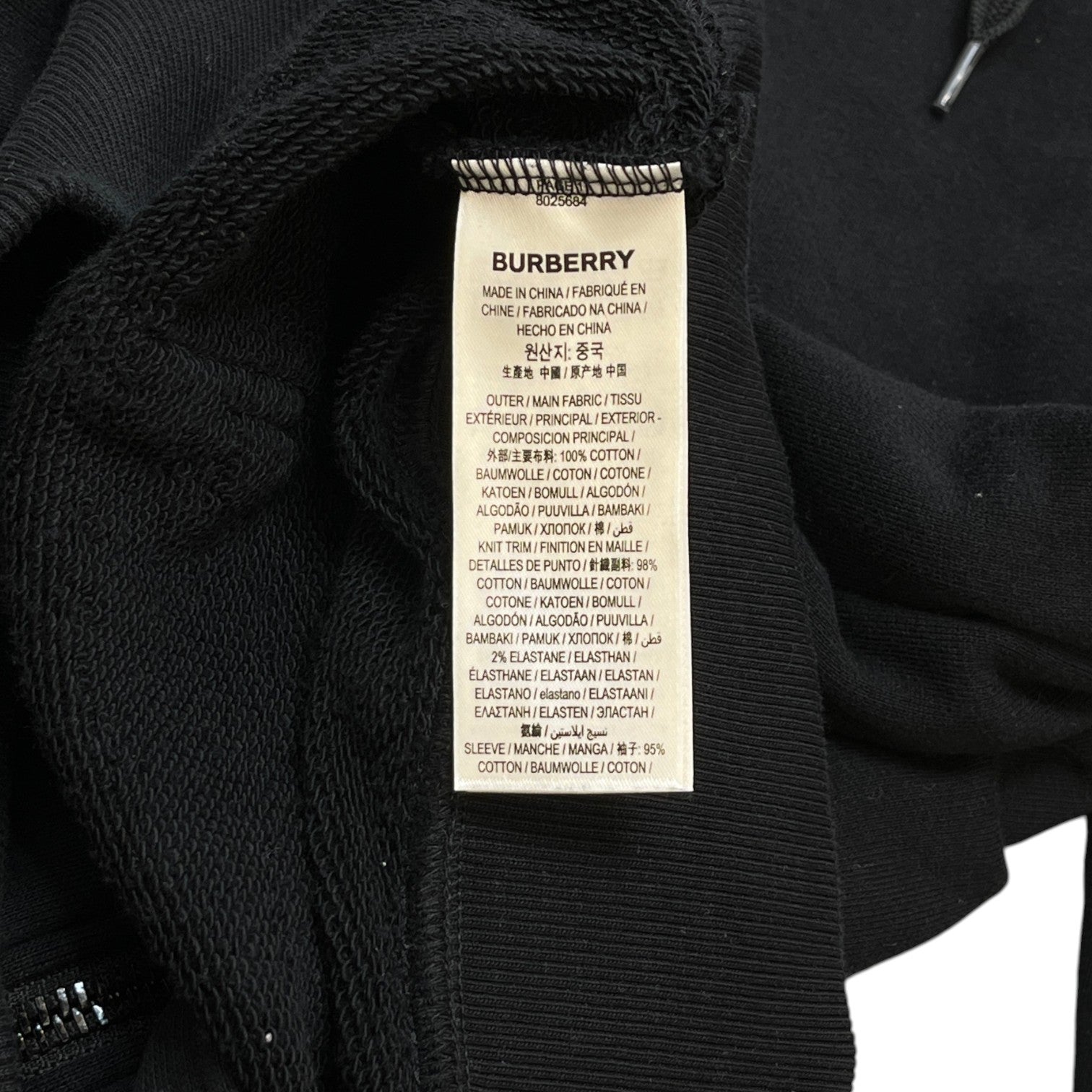 Men's Nova Check Logo Hoodie Black Size L