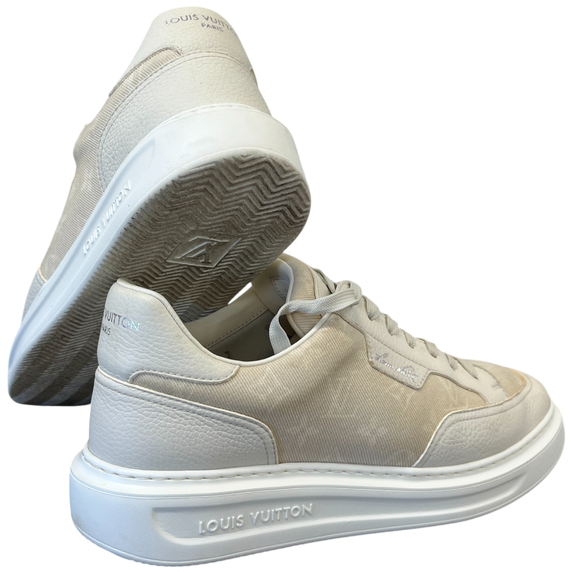 Men's Beverly Hills Monogram Low Trainers Beige Size EU 43 / UK 9