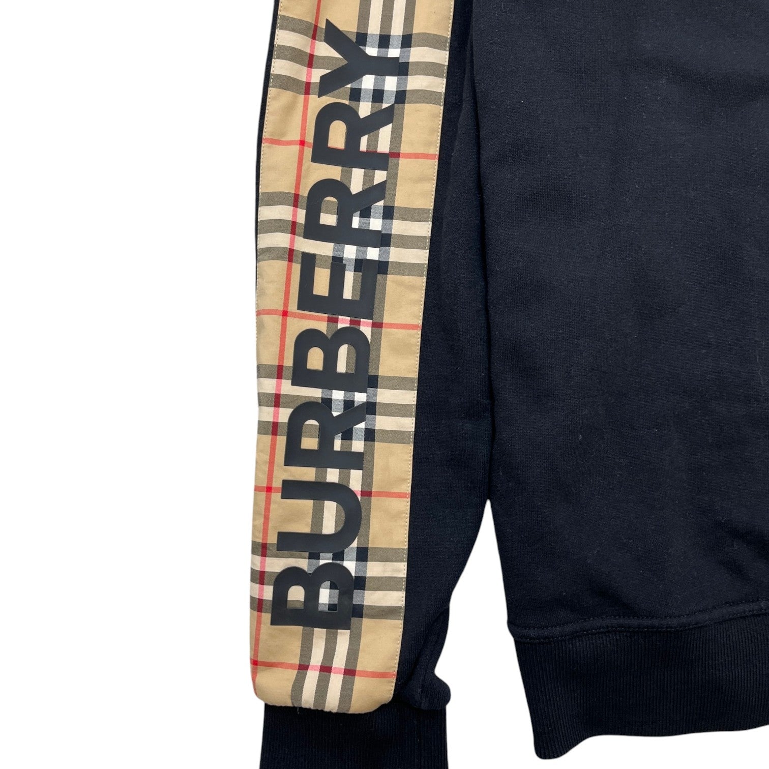 Men's Nova Check Logo Hoodie Black Size L