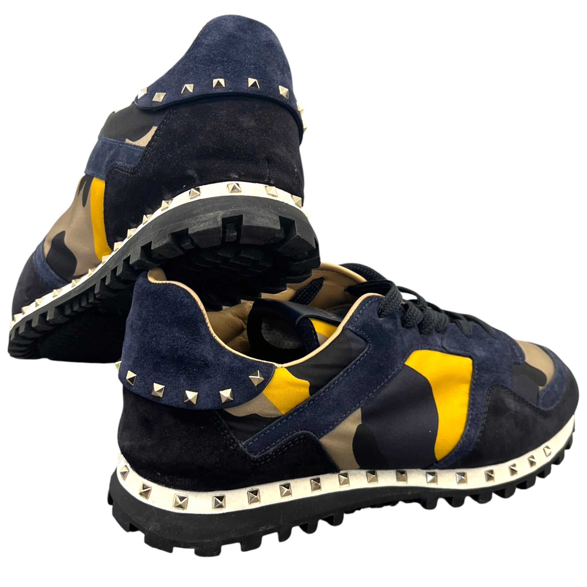 Men's Rockrunner Camouflage Low Trainers Navy Size EU 41 / UK 7