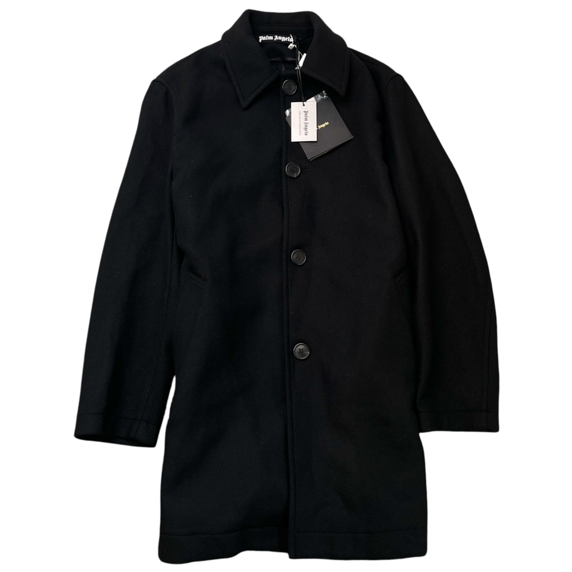 Women's Logo Print Button Up Trench Jacket Black Size IT 42 / UK 10