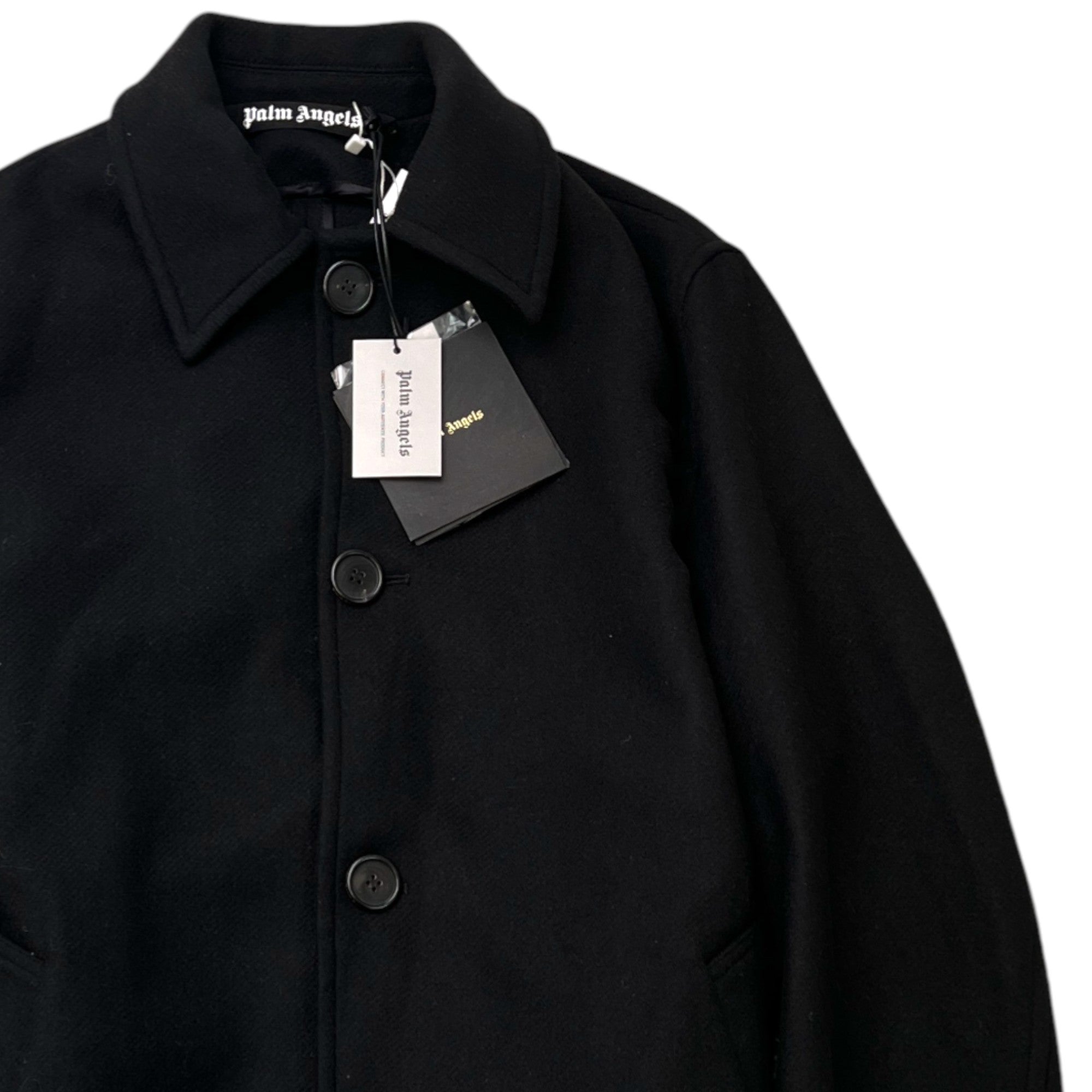 Women's Logo Print Button Up Trench Jacket Black Size IT 42 / UK 10
