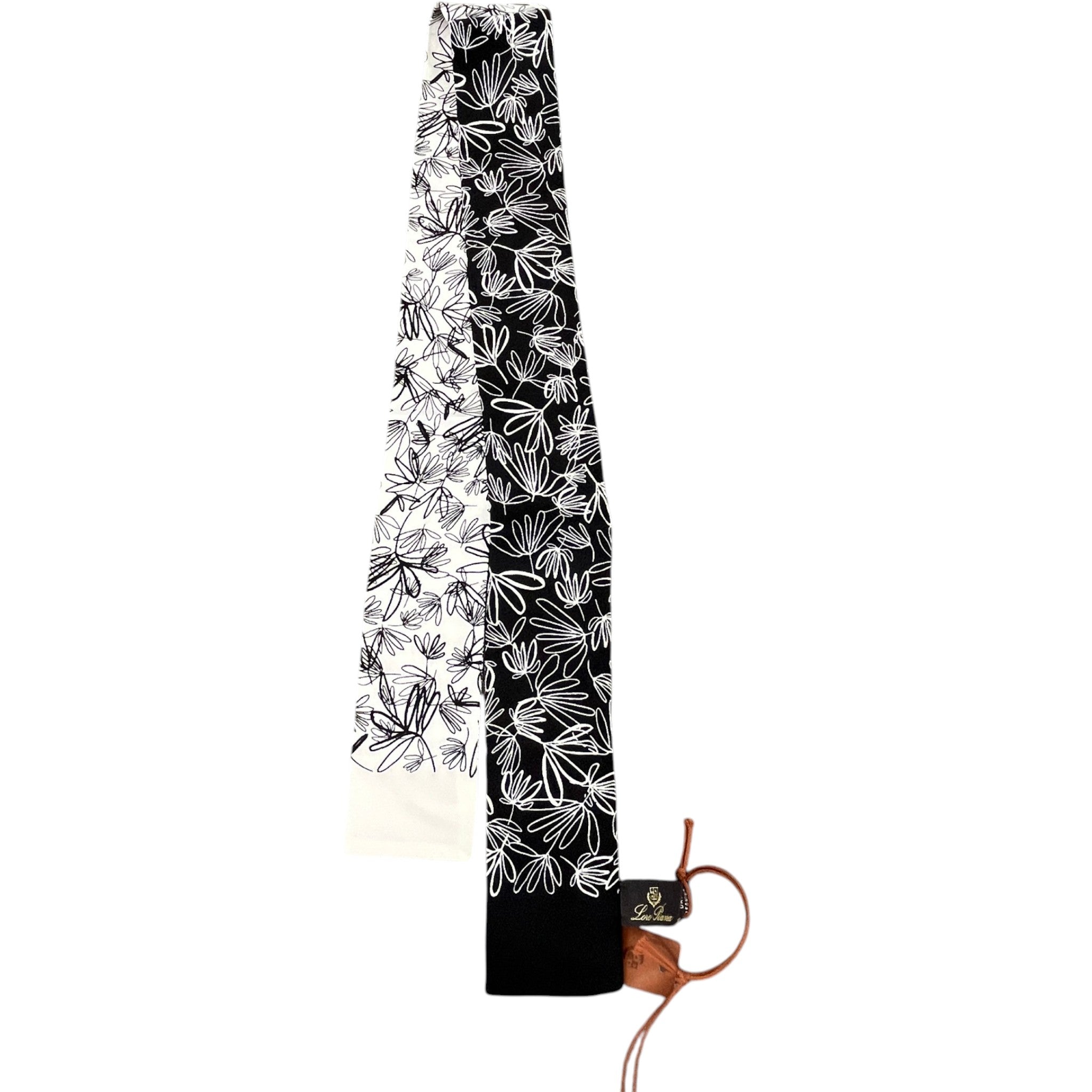 Women's Floral Print Scarf Black